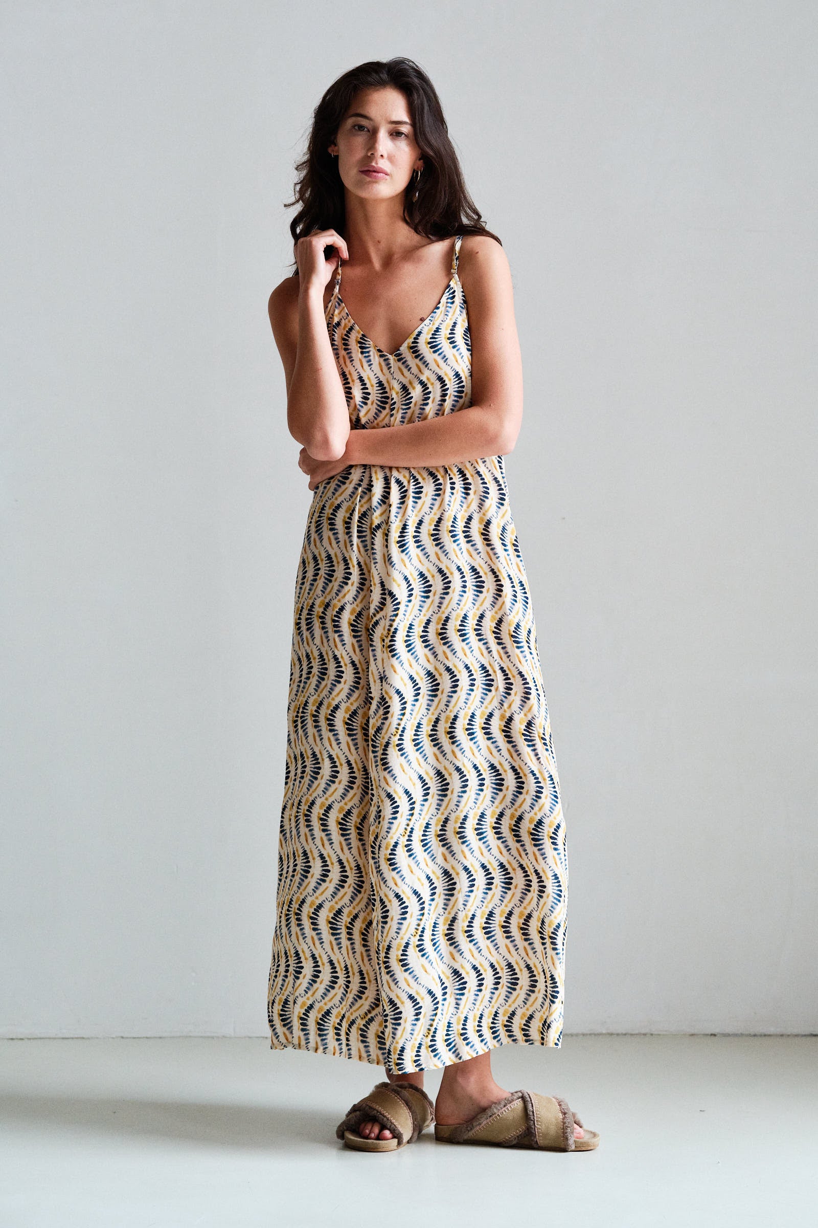 DRESS (S26F1864LTD) SAND - NAVY