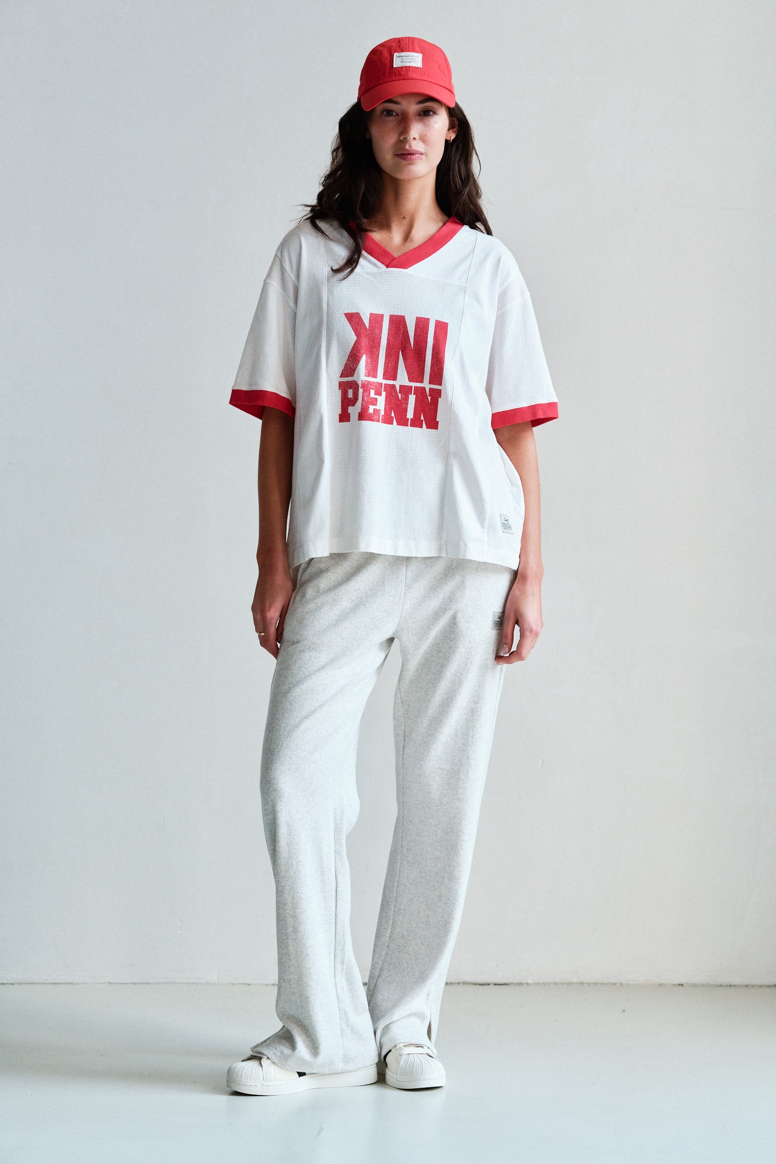 TOP (S26F1885LTD) ECRU - RED