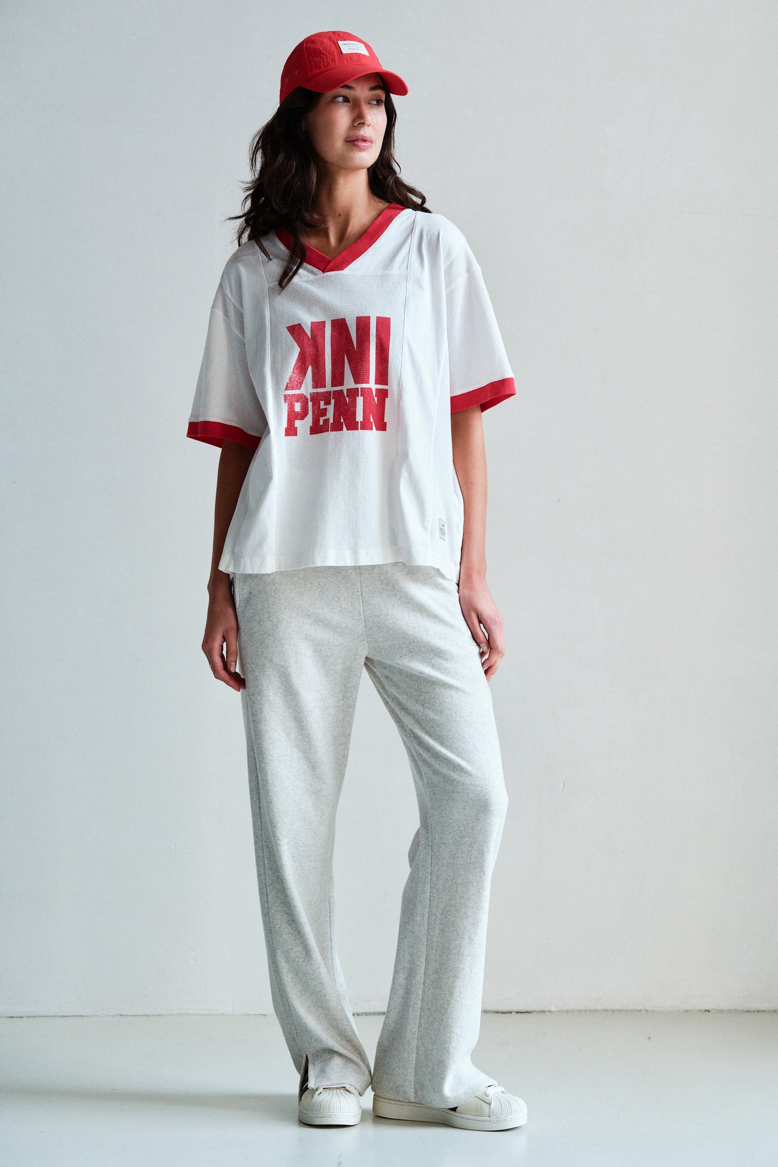 TOP (S26F1885LTD) ECRU - RED