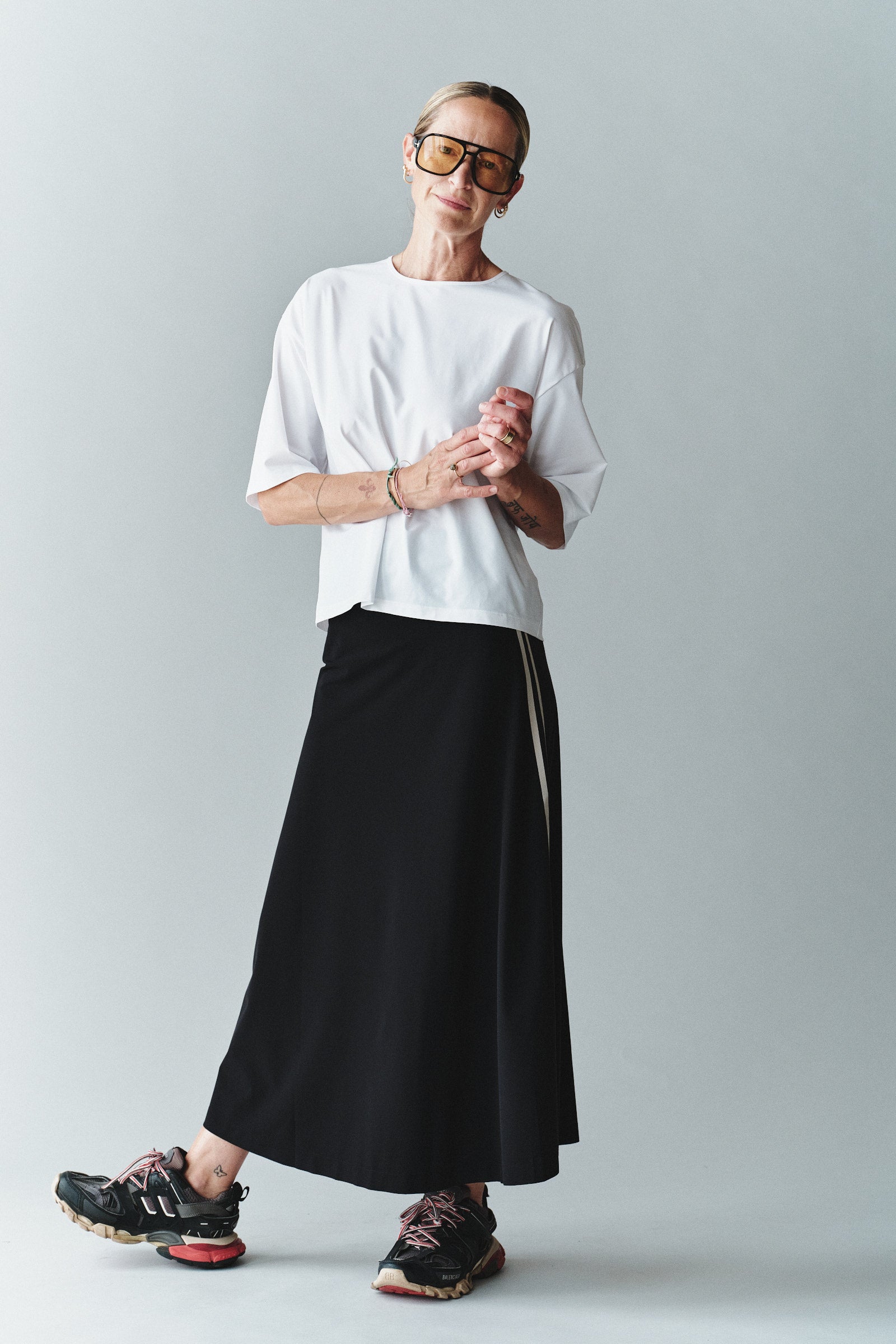SKIRT (ANNA STRIPE) BLACK