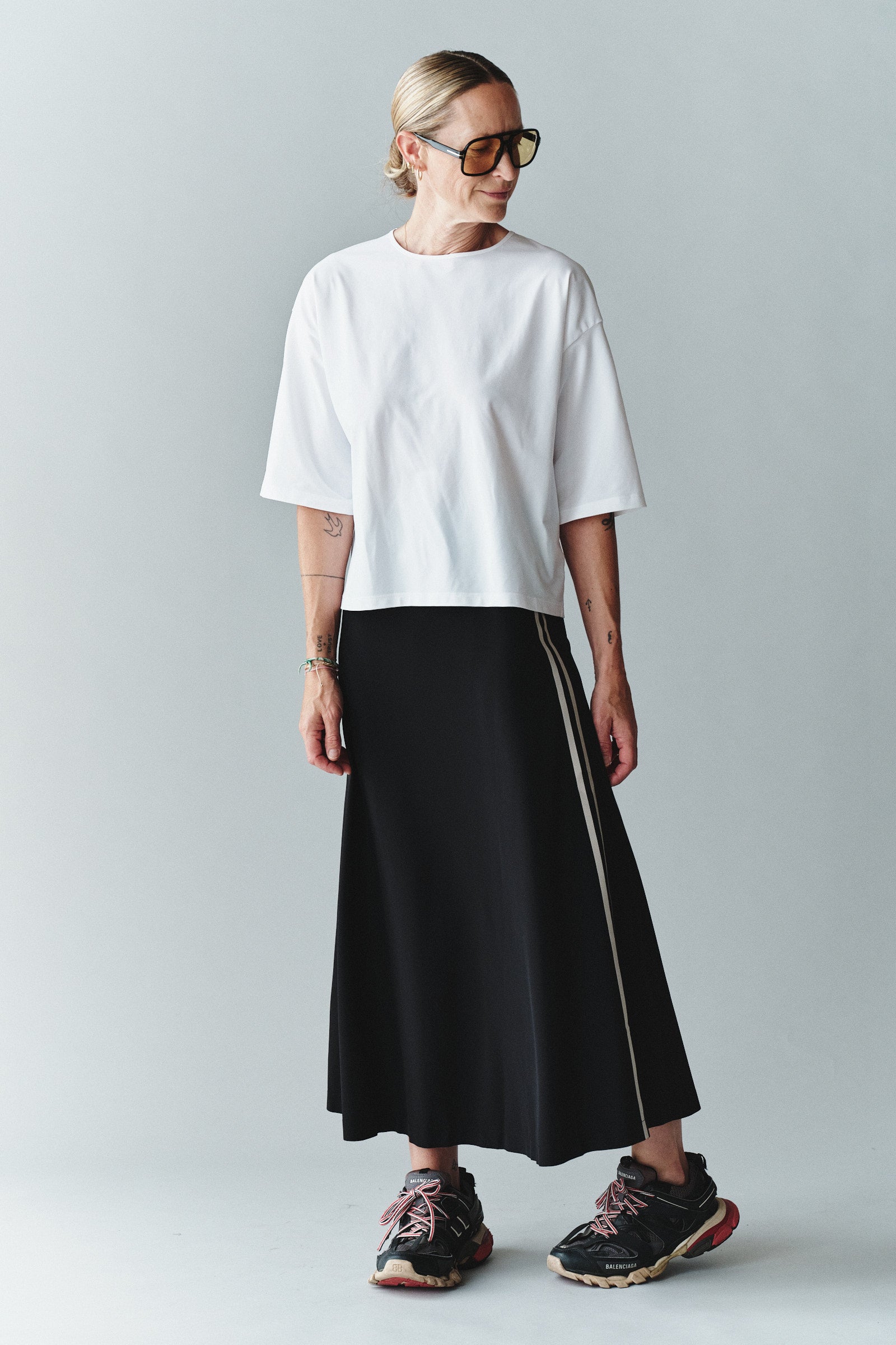 SKIRT (ANNA STRIPE) BLACK