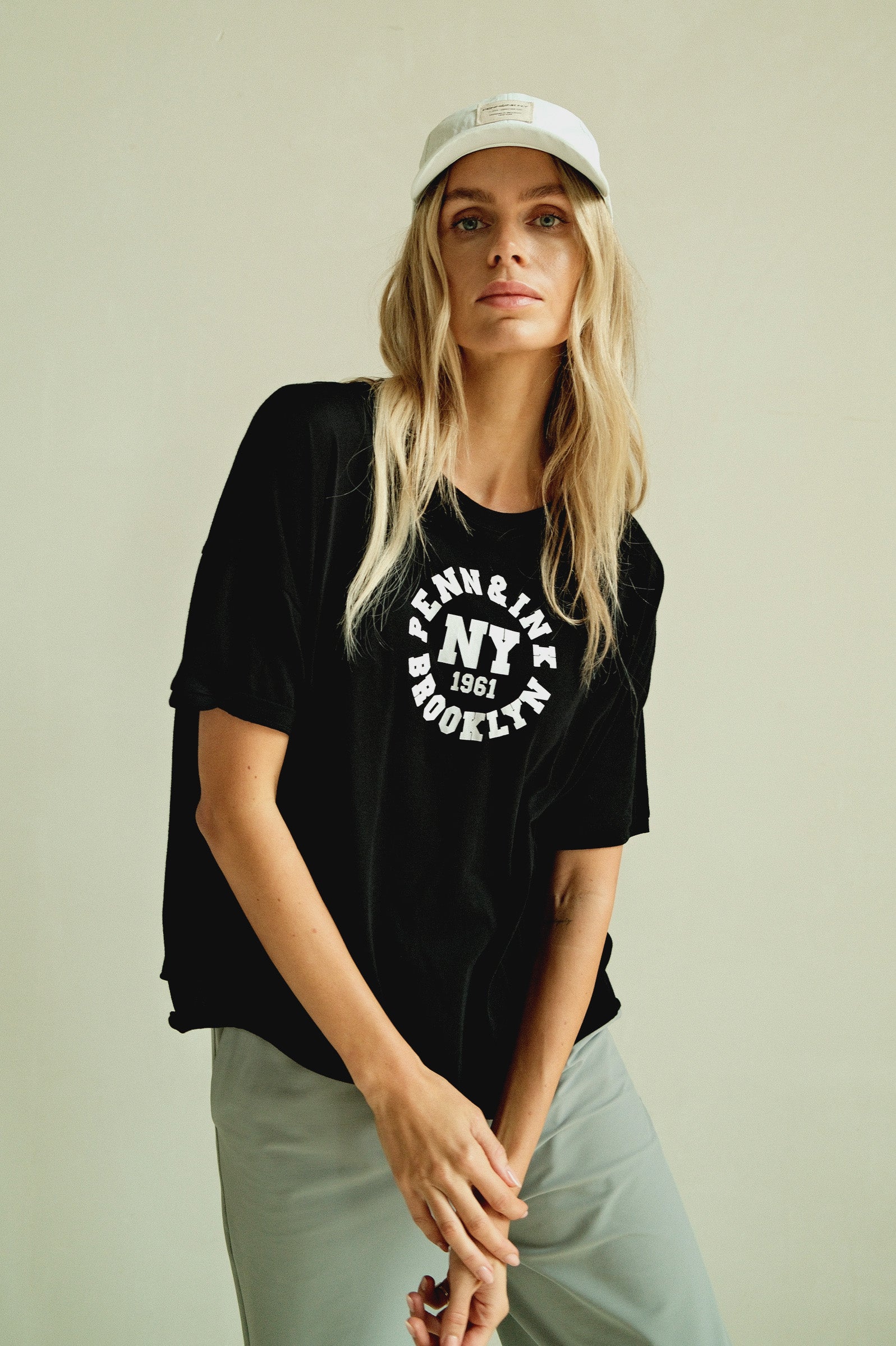 T-SHIRT PRINT (S26T1250) BLACK - WHITE