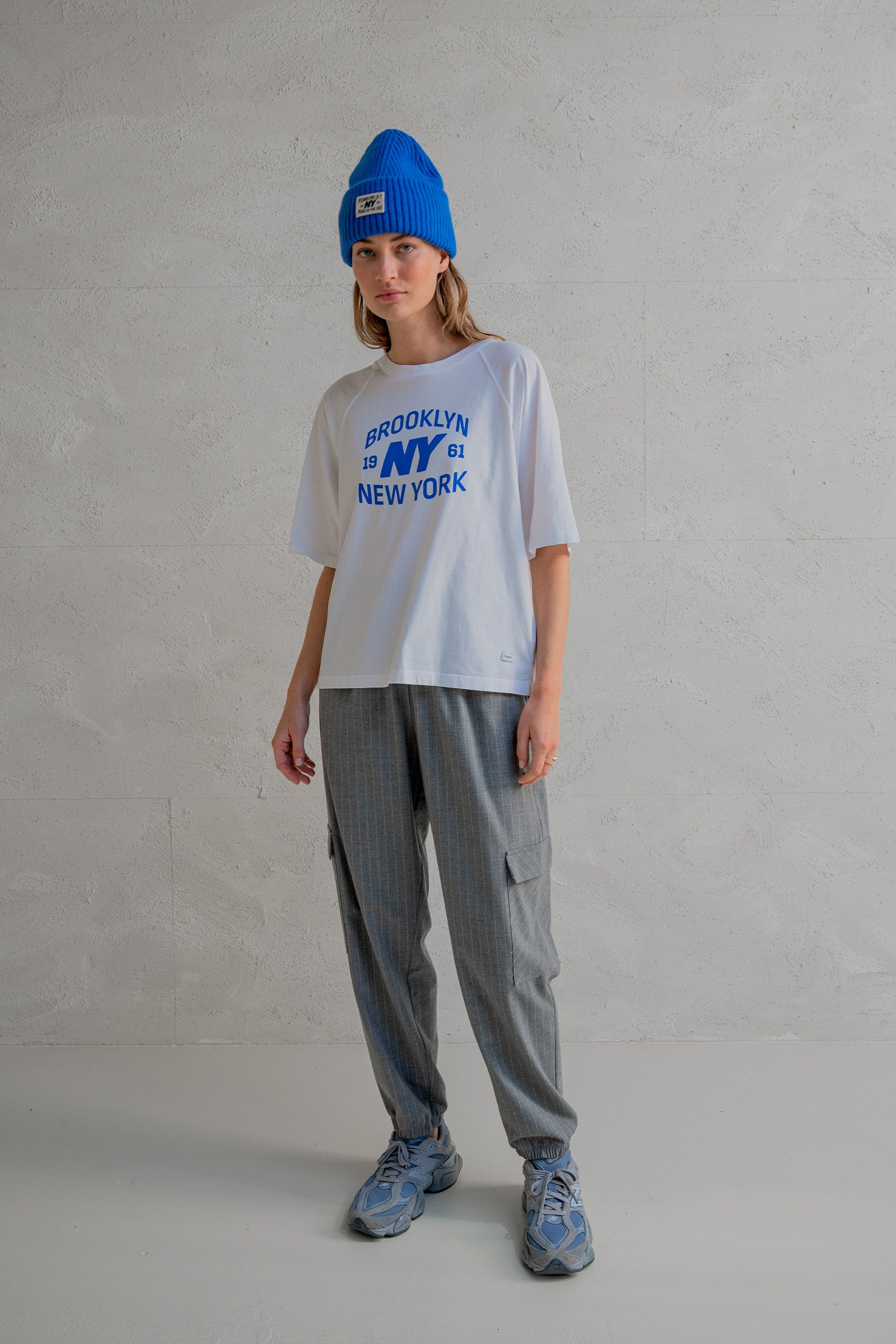 TROUSERS STRIPE (W25N1624) GREY MELANGE