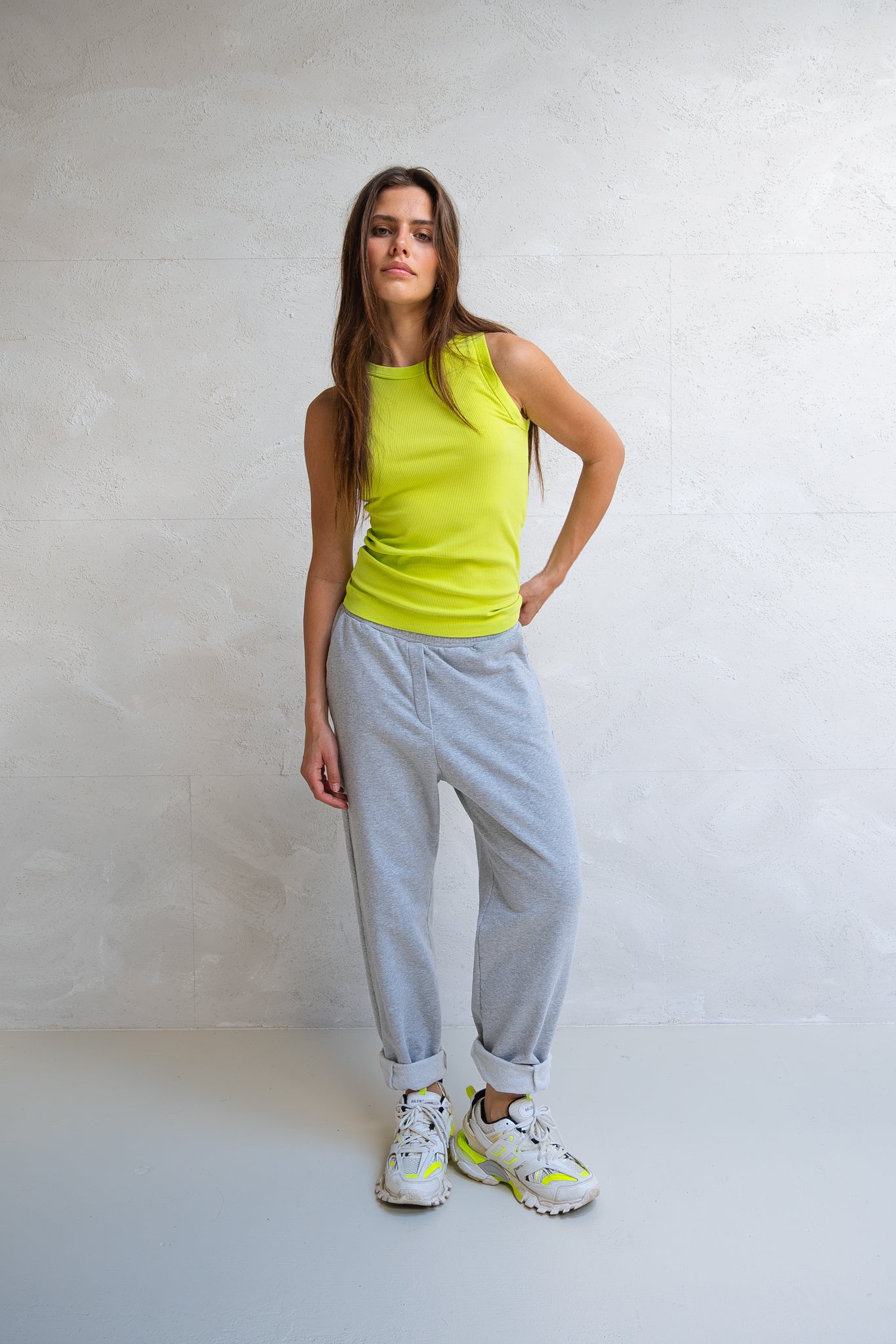 TROUSERS (W25F1717) GREY MELANGE