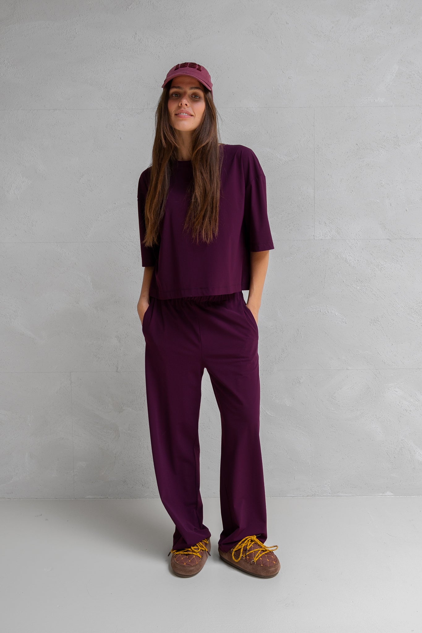 T-SHIRT (W25F1740) AUBERGINE