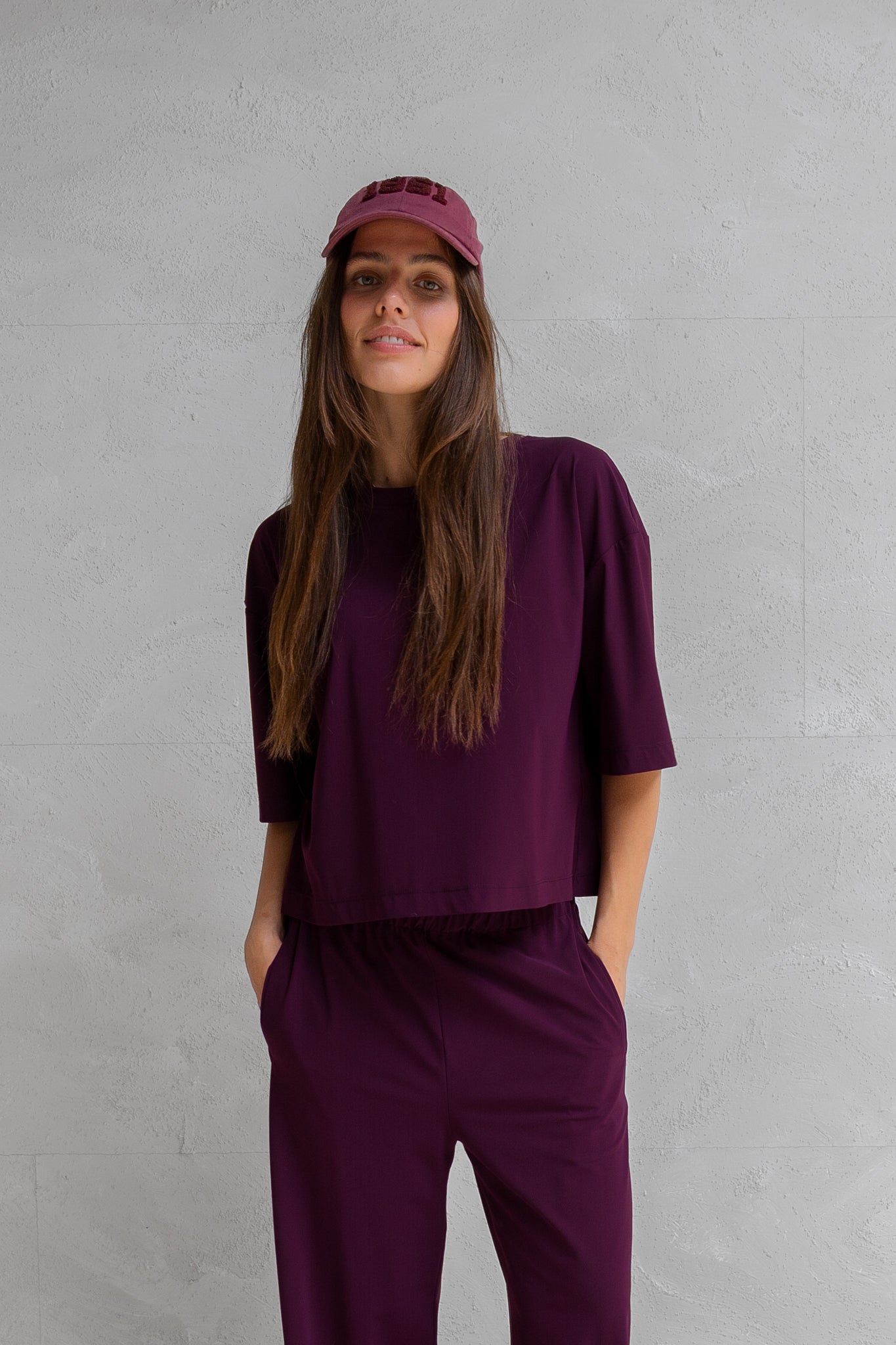 T-SHIRT (W25F1740) AUBERGINE