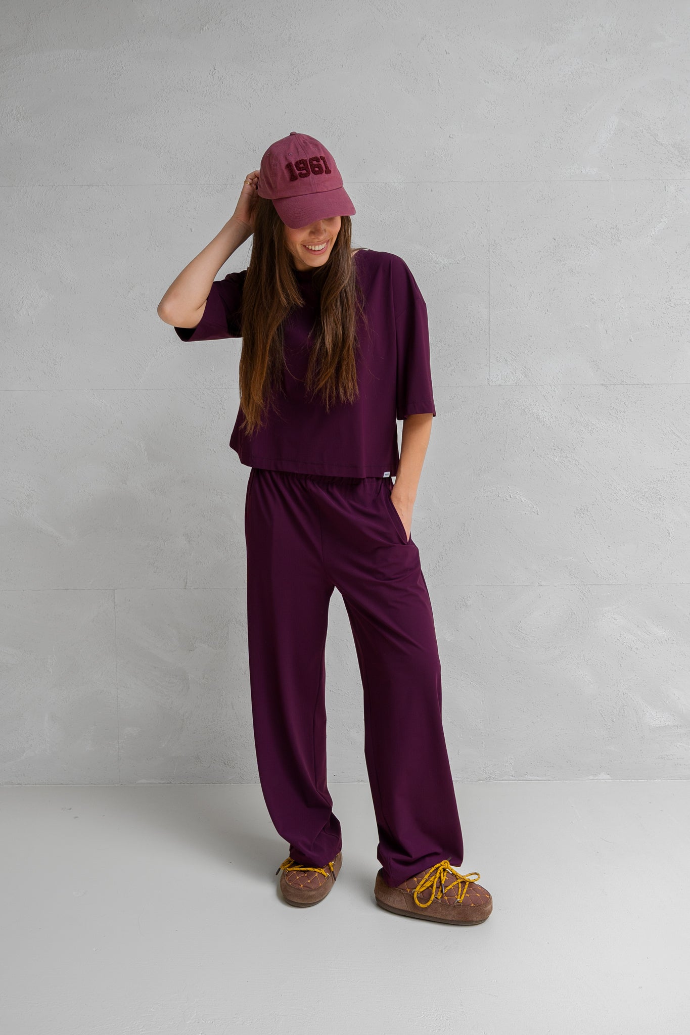 T-SHIRT (W25F1740) AUBERGINE