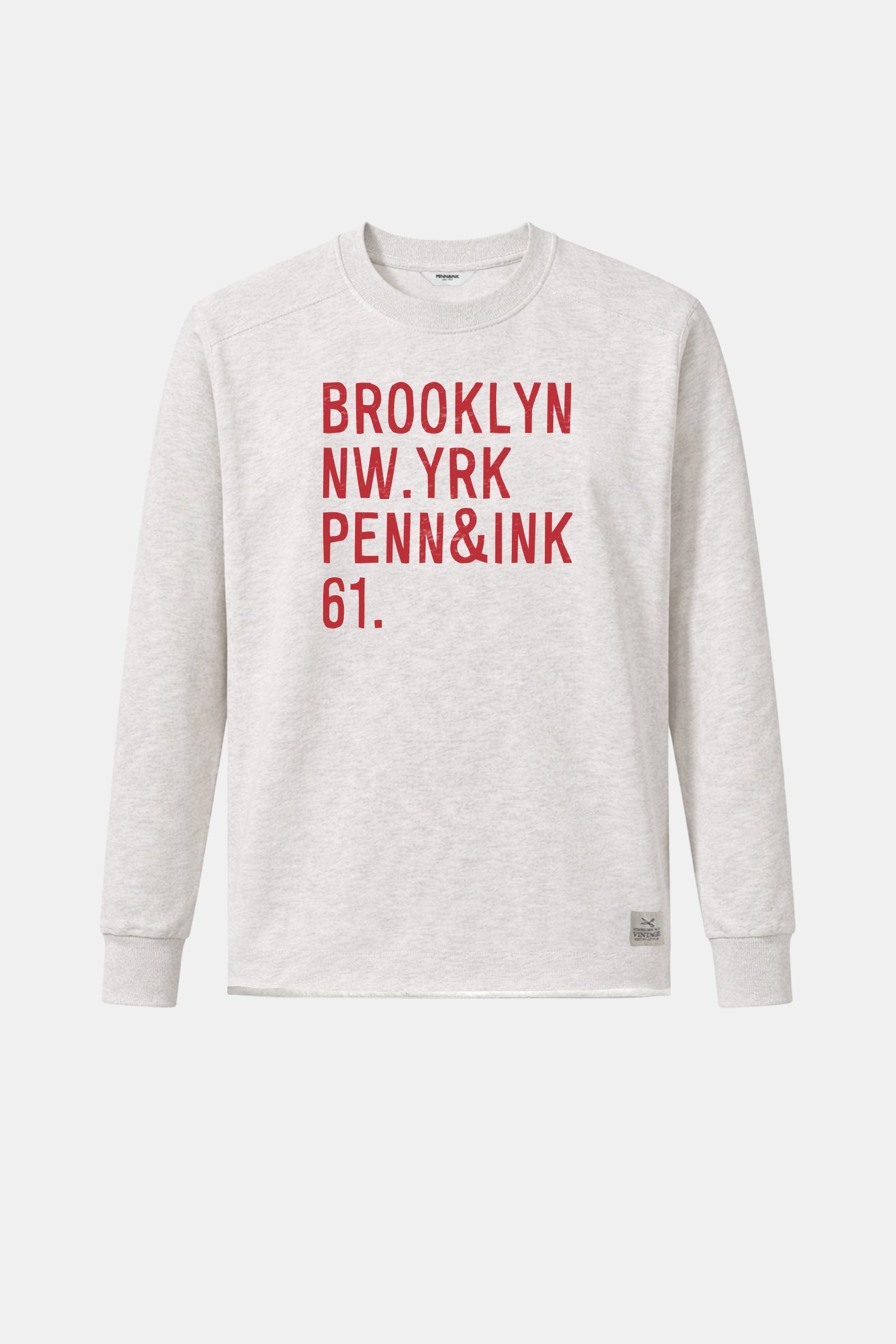 SWEATER PRINT (HAILEY) ECRU MELANGE - TOMATO