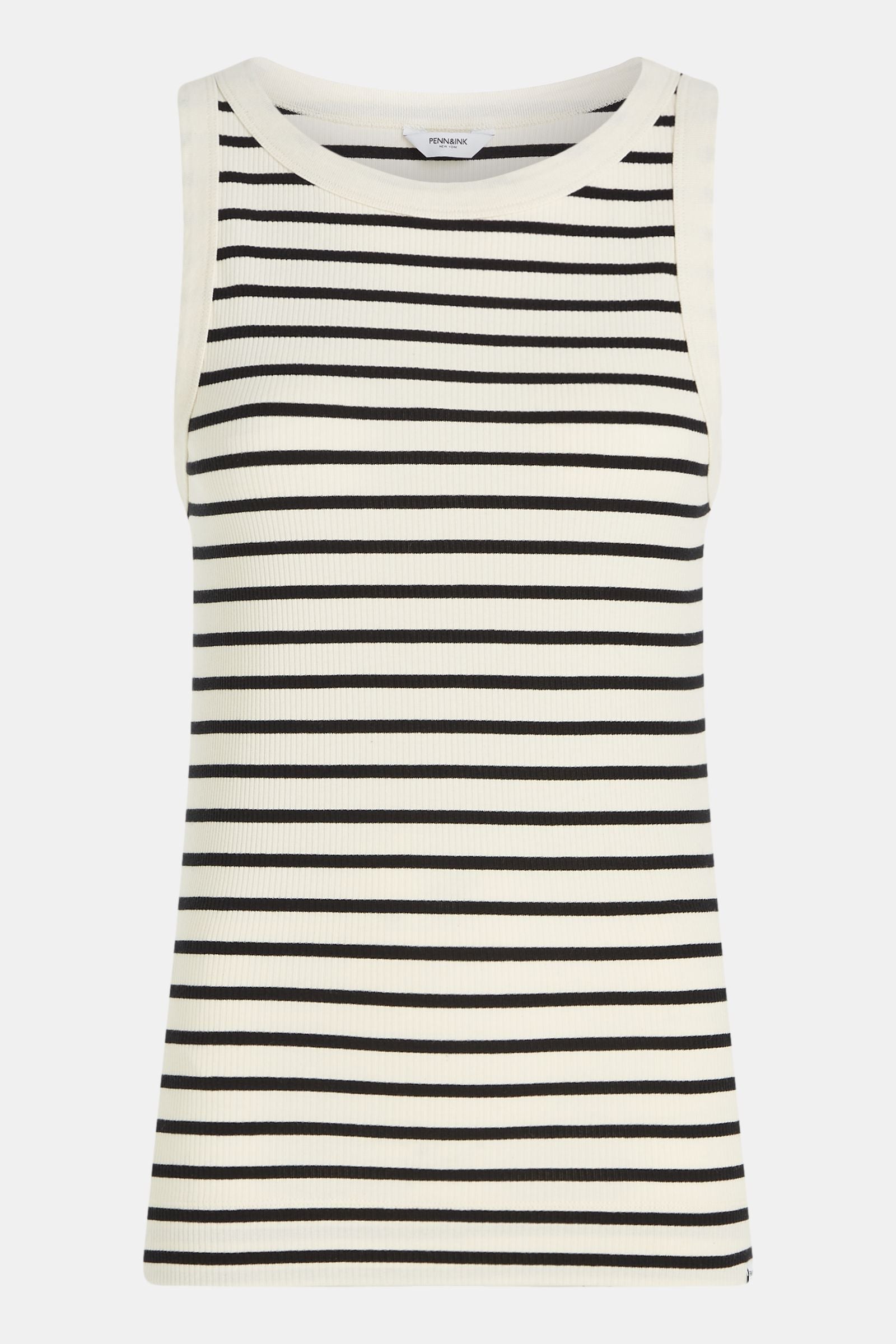 Penn&Ink Singlet (Kansas) Ecru - Black | Penn&Ink