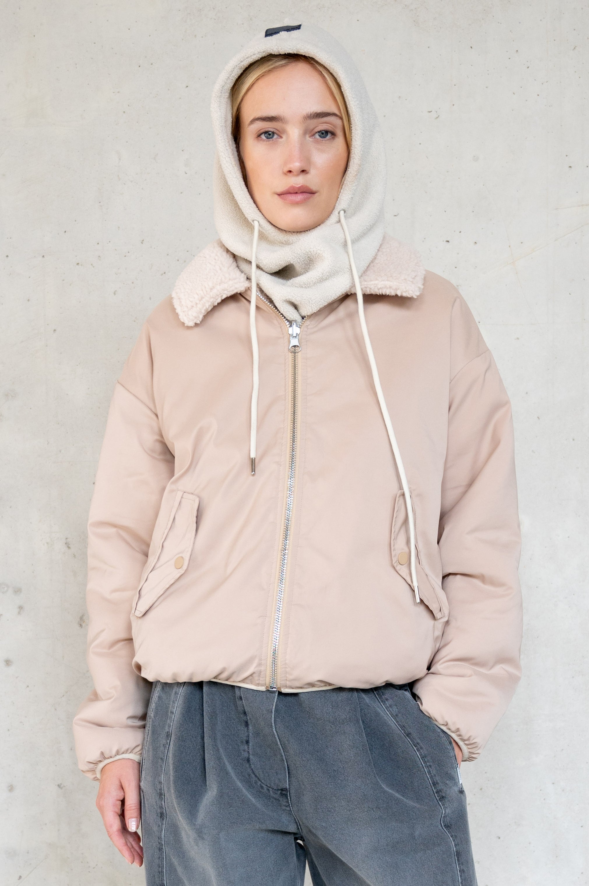 REVERSIBLE JACKET (W25C328LTD) ECRU