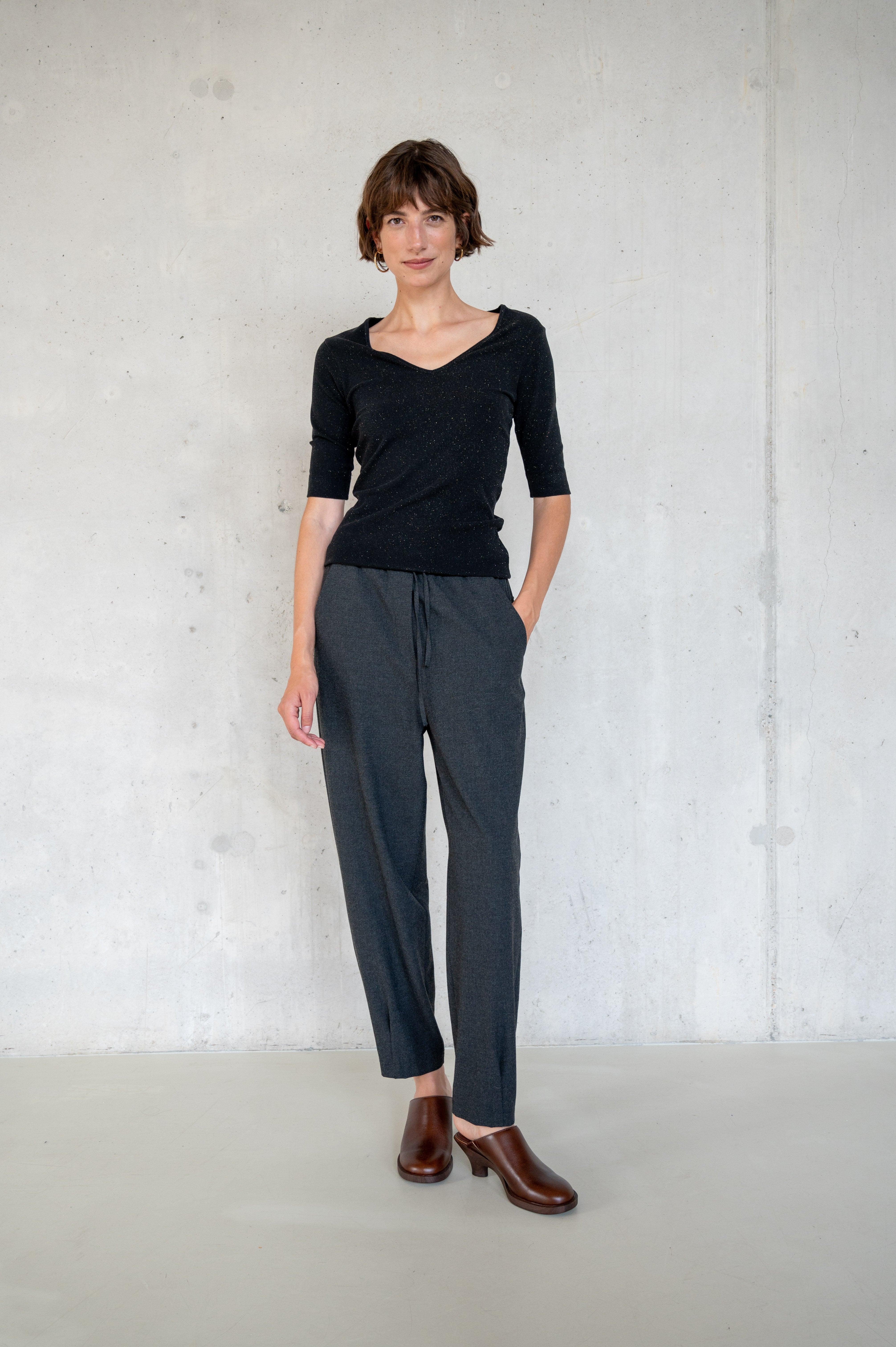 T-SHIRT GLITTER (W25F1751LTD) BLACK