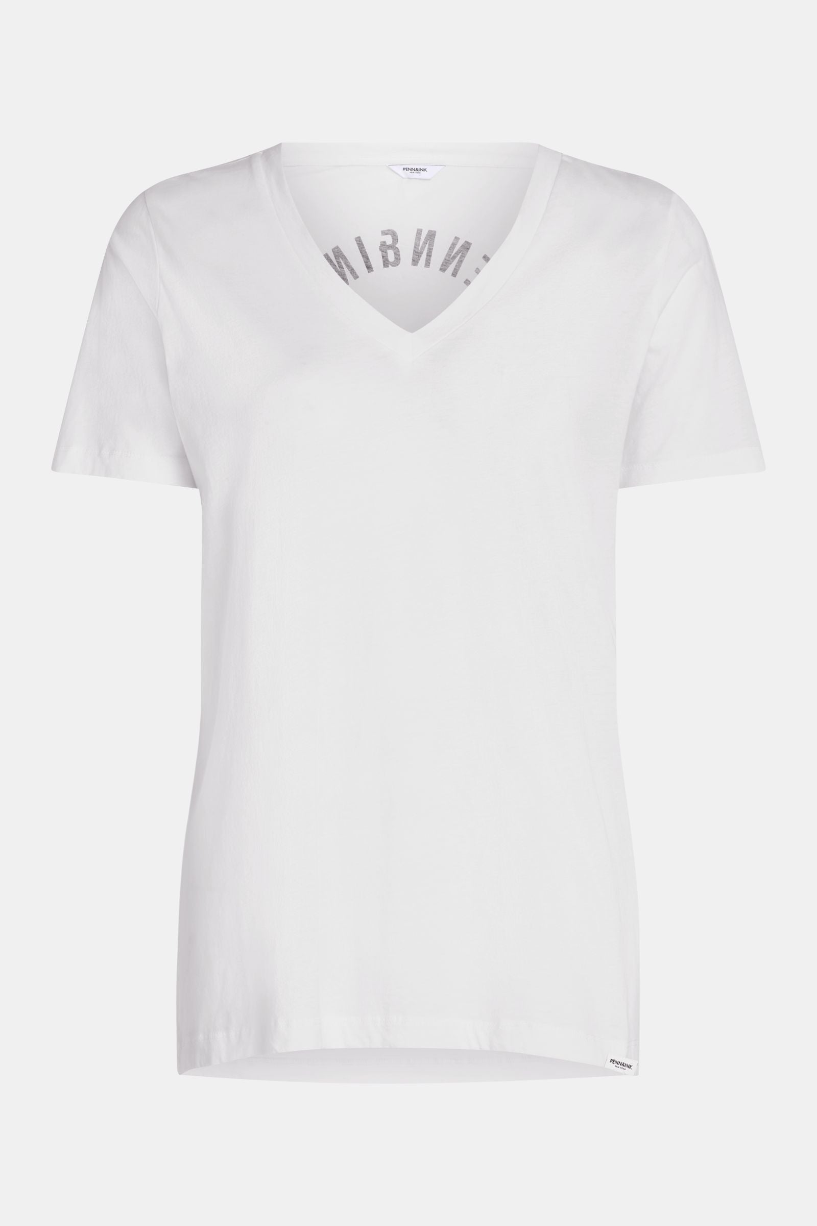 T-shirt Print (S24F1429) White - Navy | Penn&Ink