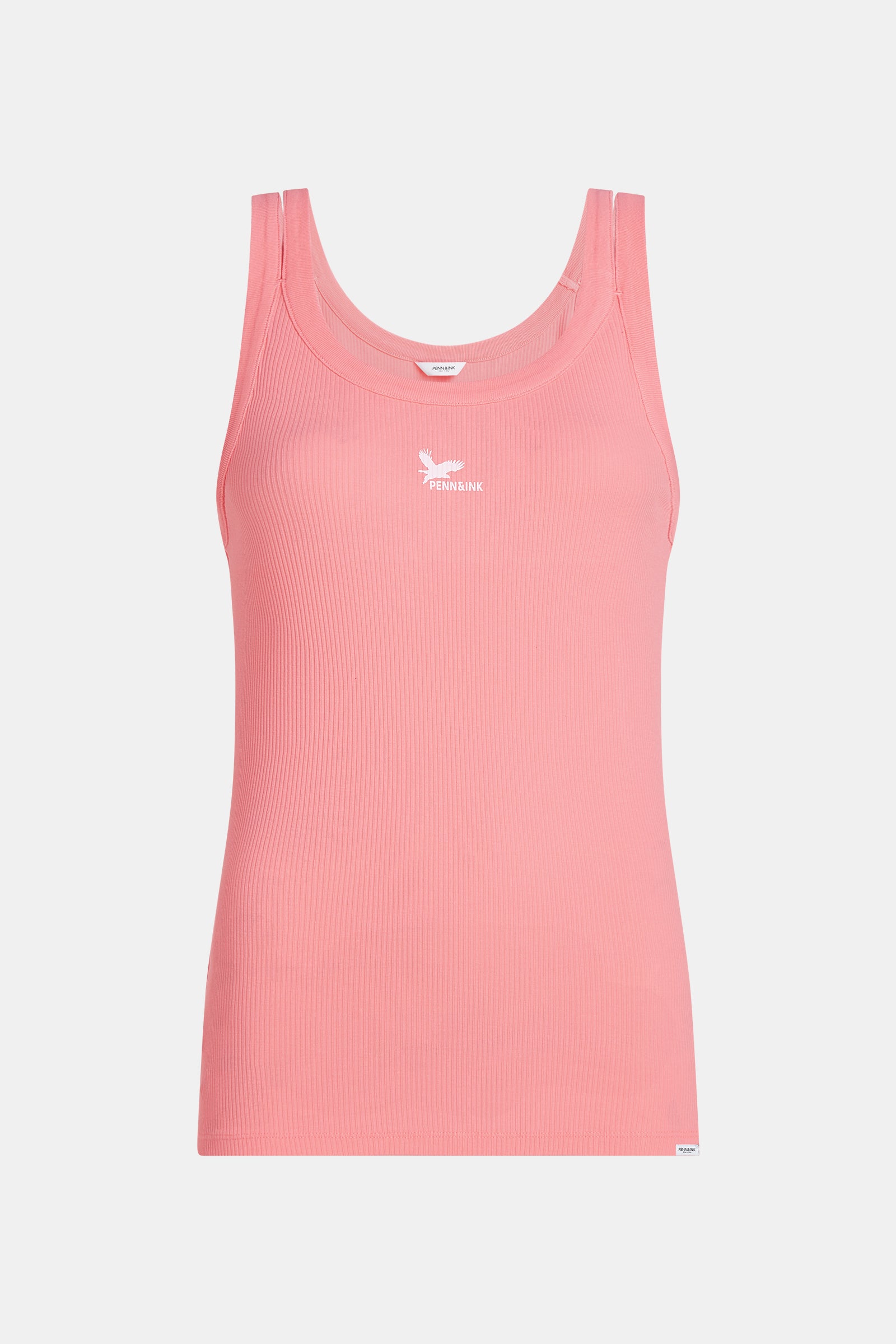 SINGLET PRINT (S25F1419) FLUOR PINK - WHITE