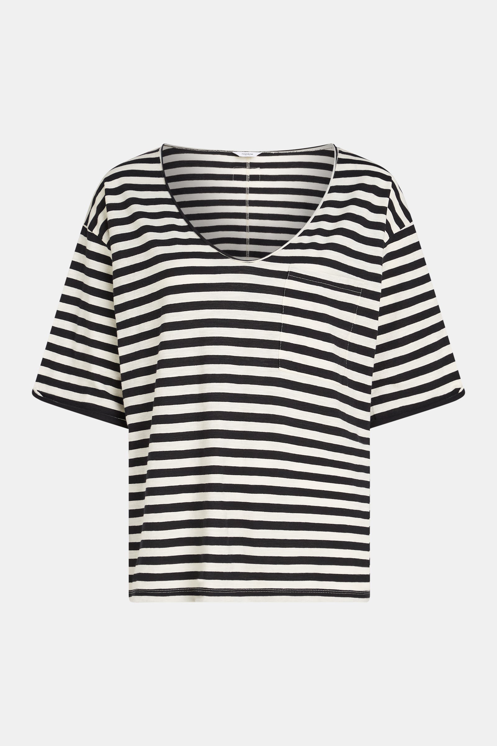 T-SHIRT STRIPE (S25F1592) ECRU - BLACK