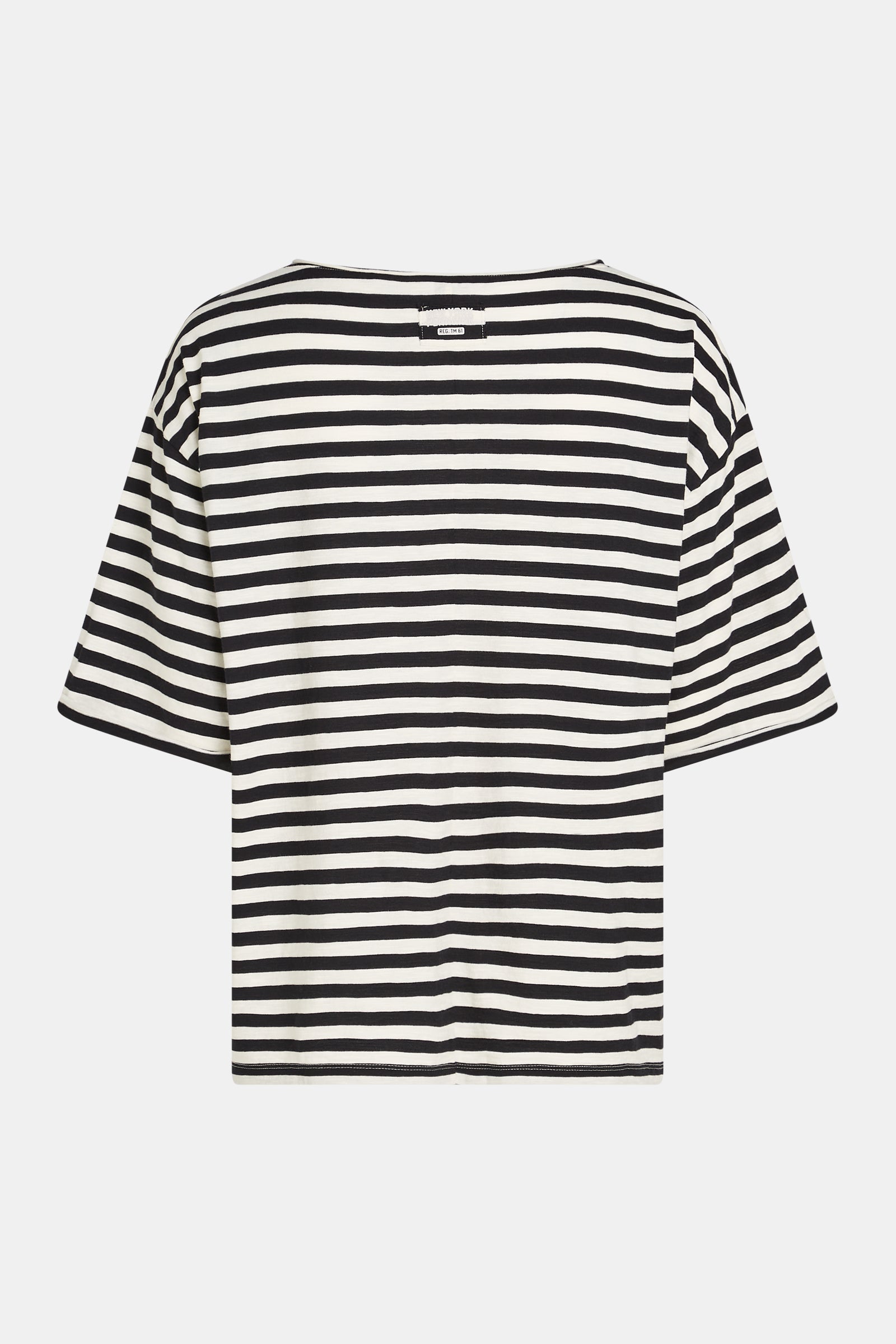 T-SHIRT STRIPE (S25F1592) ECRU - BLACK