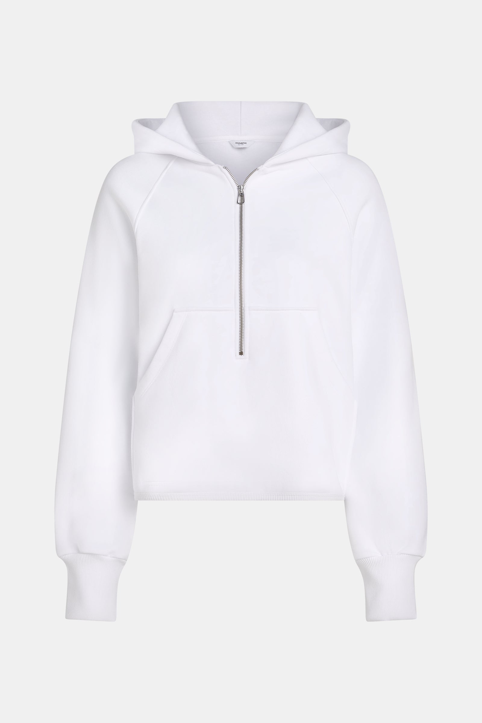 H&m White Zip Cropped Hoodie Cropped Hoodie White Hoodies