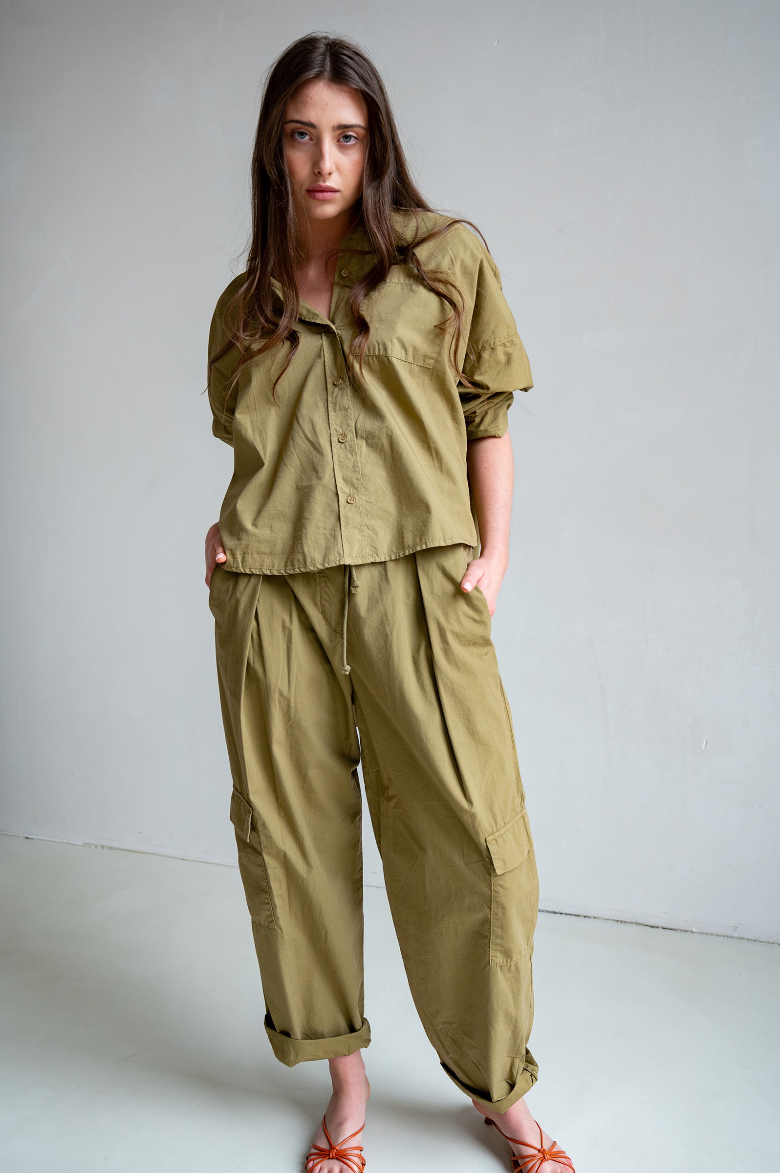 TROUSERS (S25Z723) AVOCADO