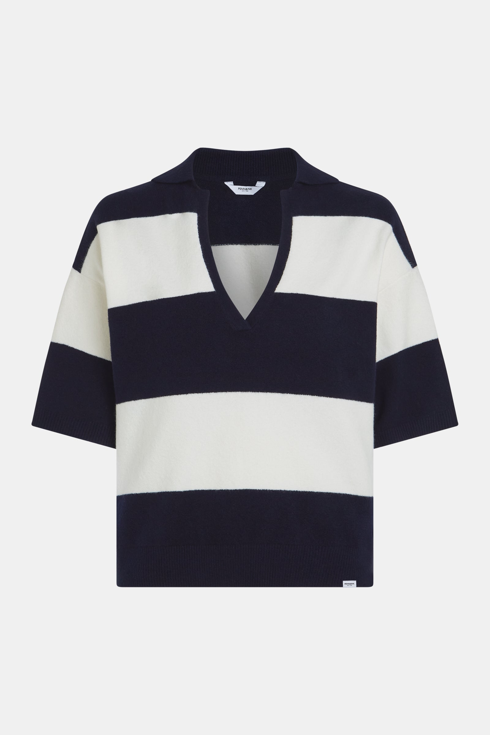 JUMPER STRIPE (S26B399) NAVY - ECRU