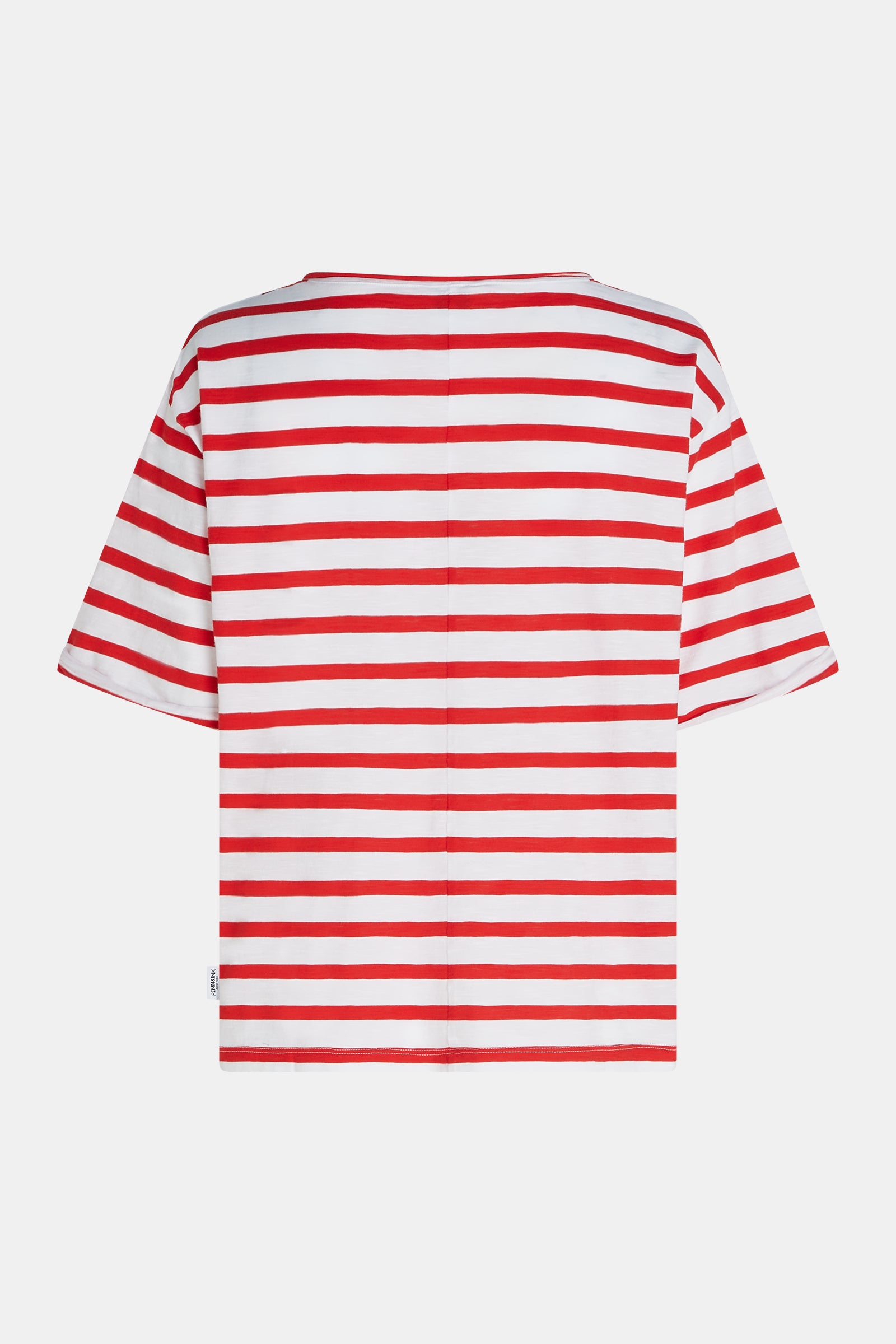 T-SHIRT STRIPE (S26F1800) WHITE - TOMATO
