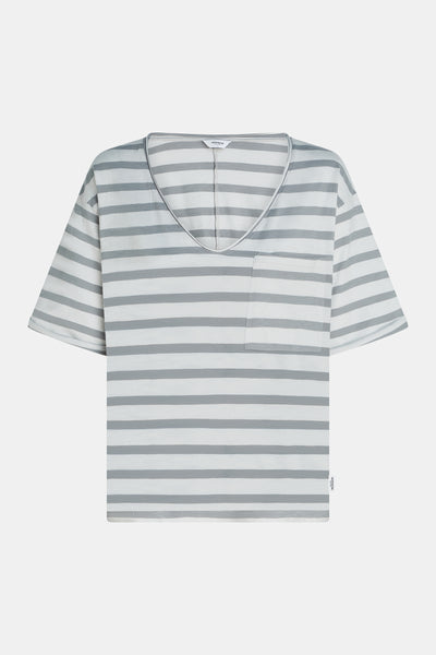 T-Shirt Stripe (S26F1800) Chalk - Monument | Penn&Ink