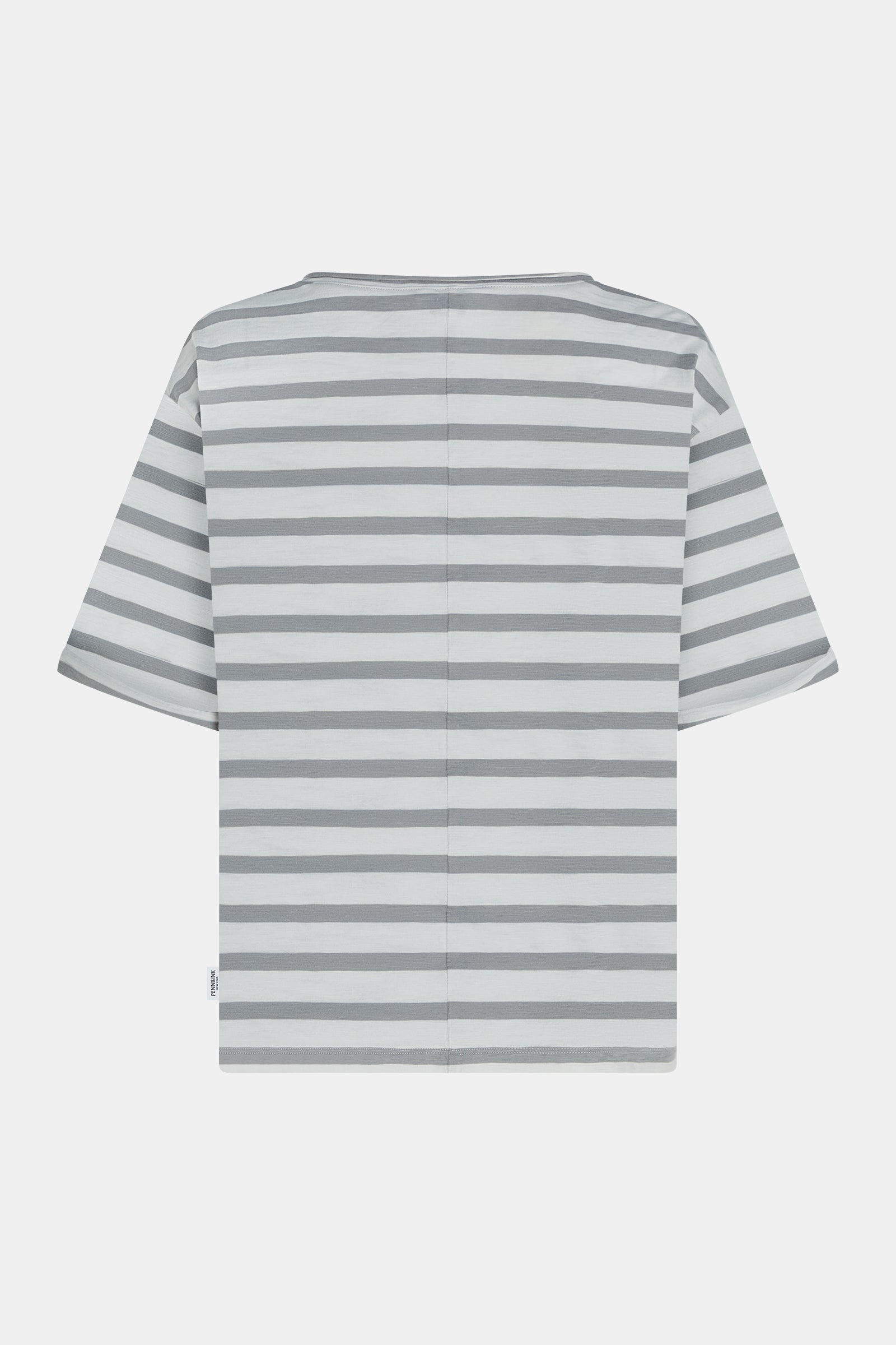 T-SHIRT STRIPE (S26F1800) CHALK - MONUMENT