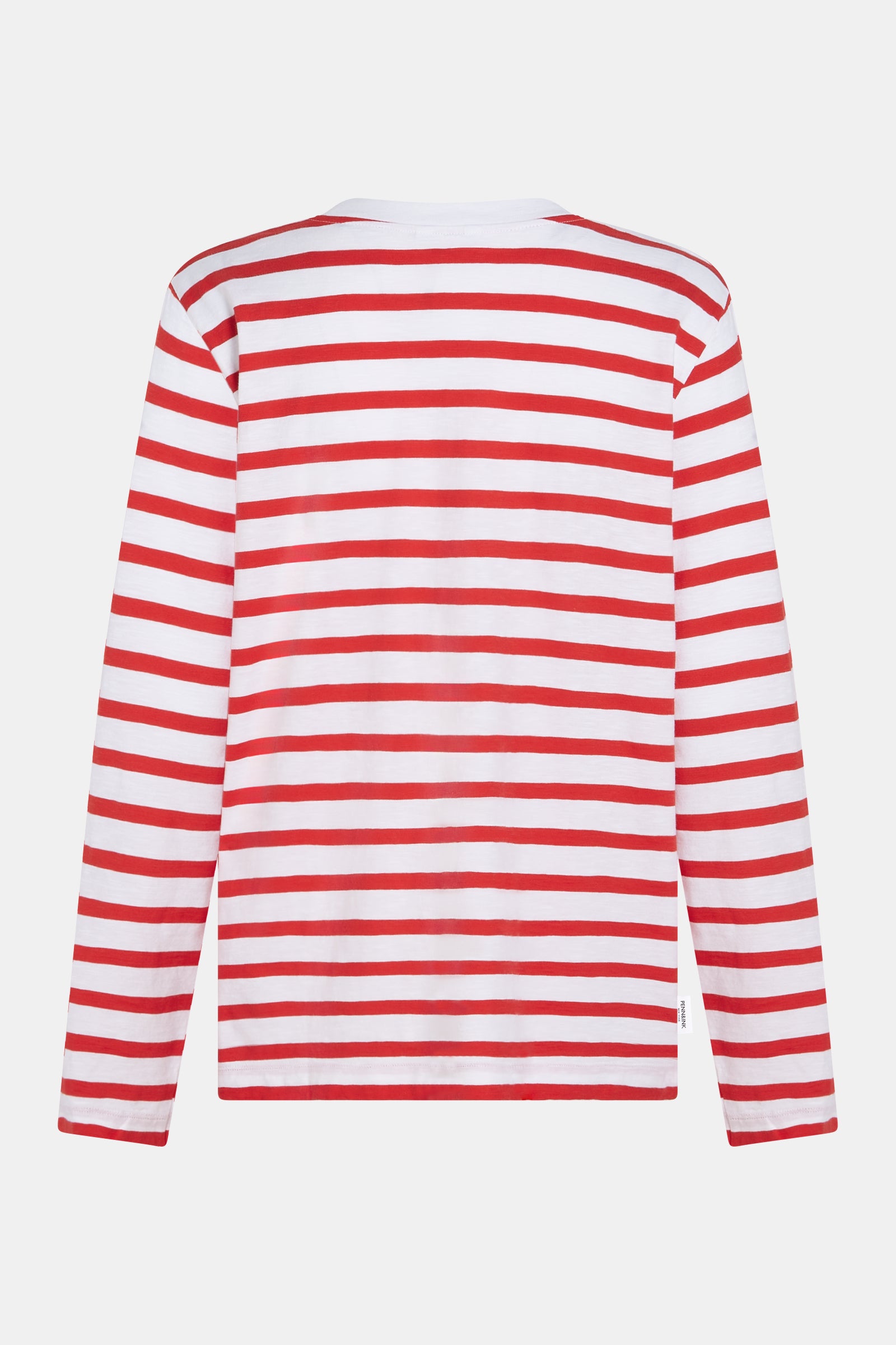 Longsleeve Stripe Print (S26F1803) White - Tomato | Penn&Ink