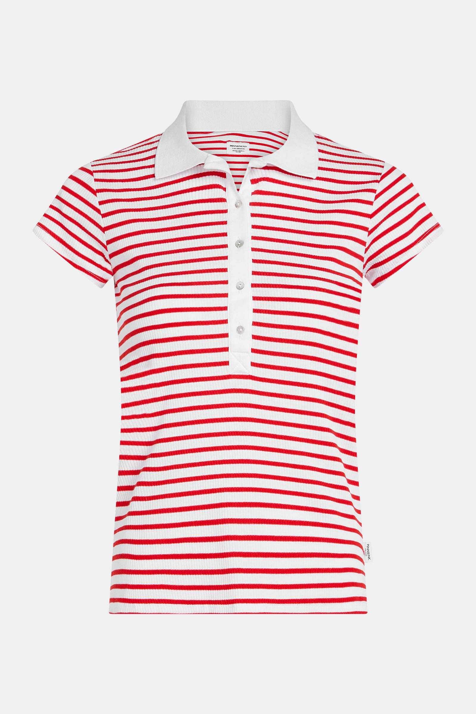 T-SHIRT STRIPE (S26F1820) WHITE - TOMATO