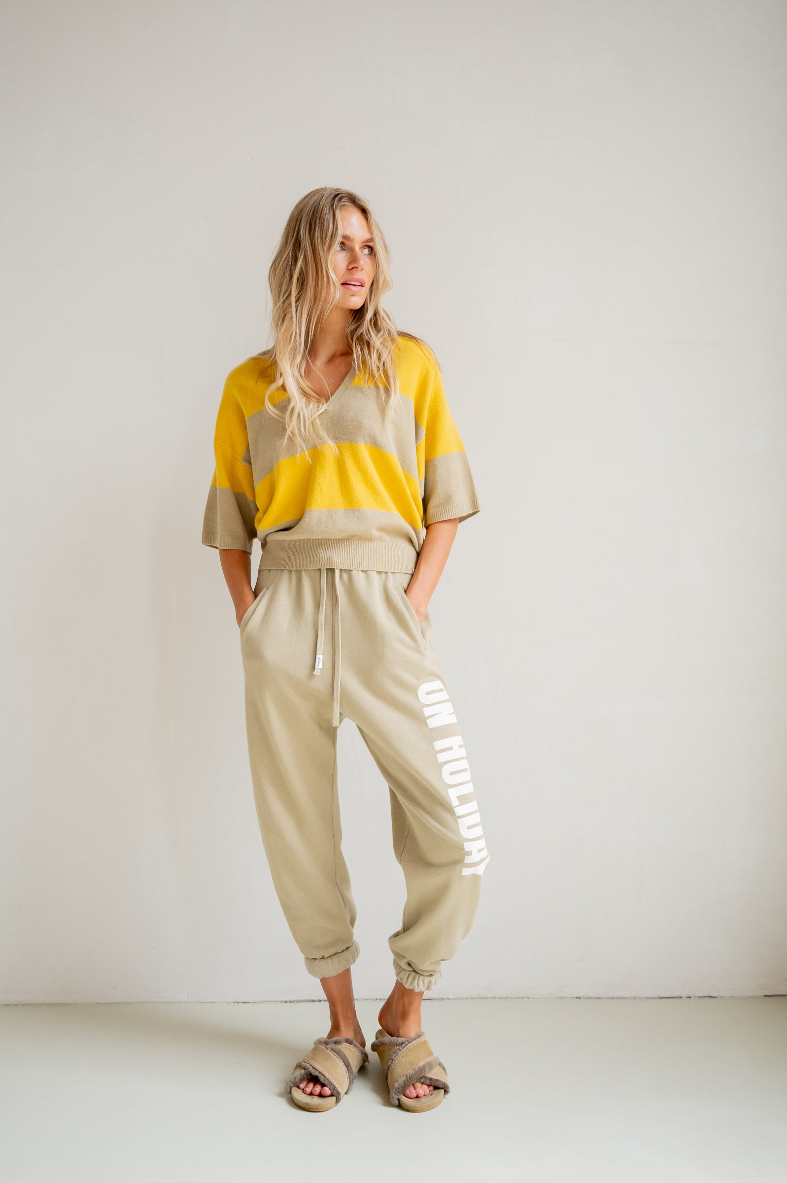 TROUSERS PRINT (S26F1828) PEPPER - ECRU