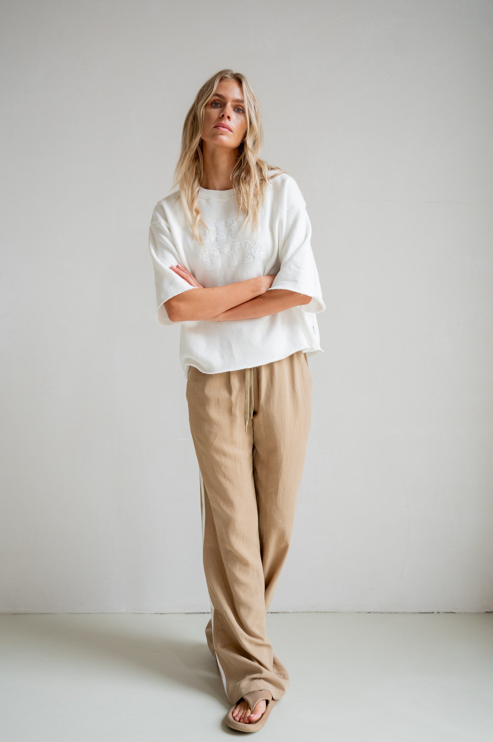 SWEATER PRINT (S26F1835) ECRU - WHITE