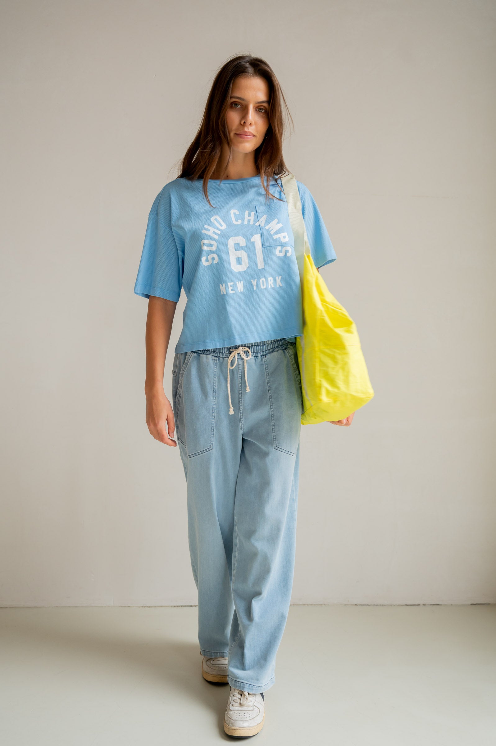 T-SHIRT PRINT (S26F1839) CIEL - WHITE