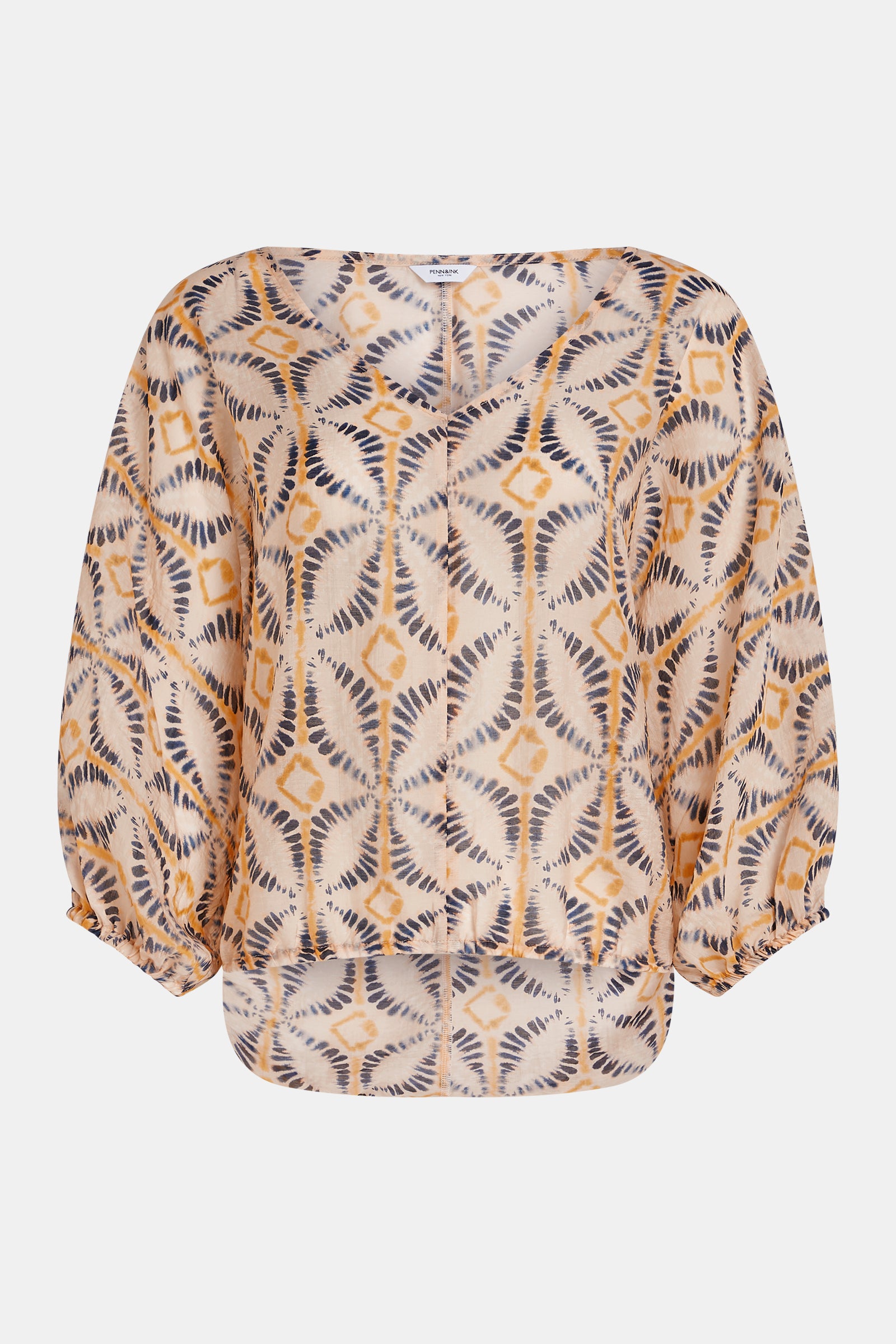 BLOUSE (S26F1866LTD) SAND - NAVY