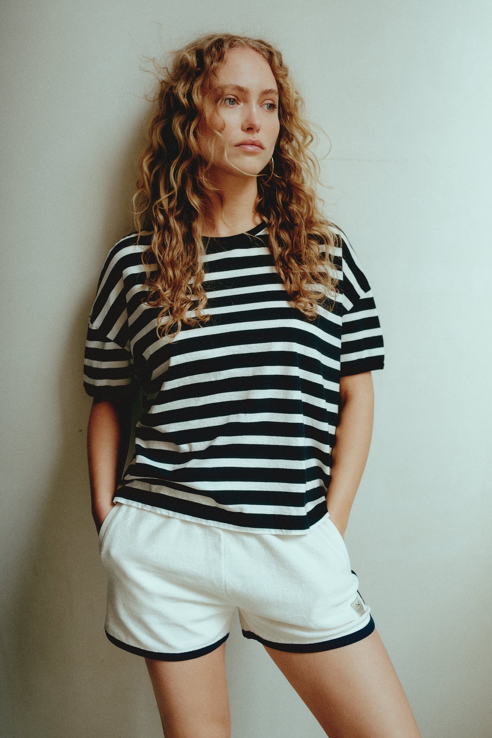 SHORTS (S26F1881LTD) ECRU - NAVY