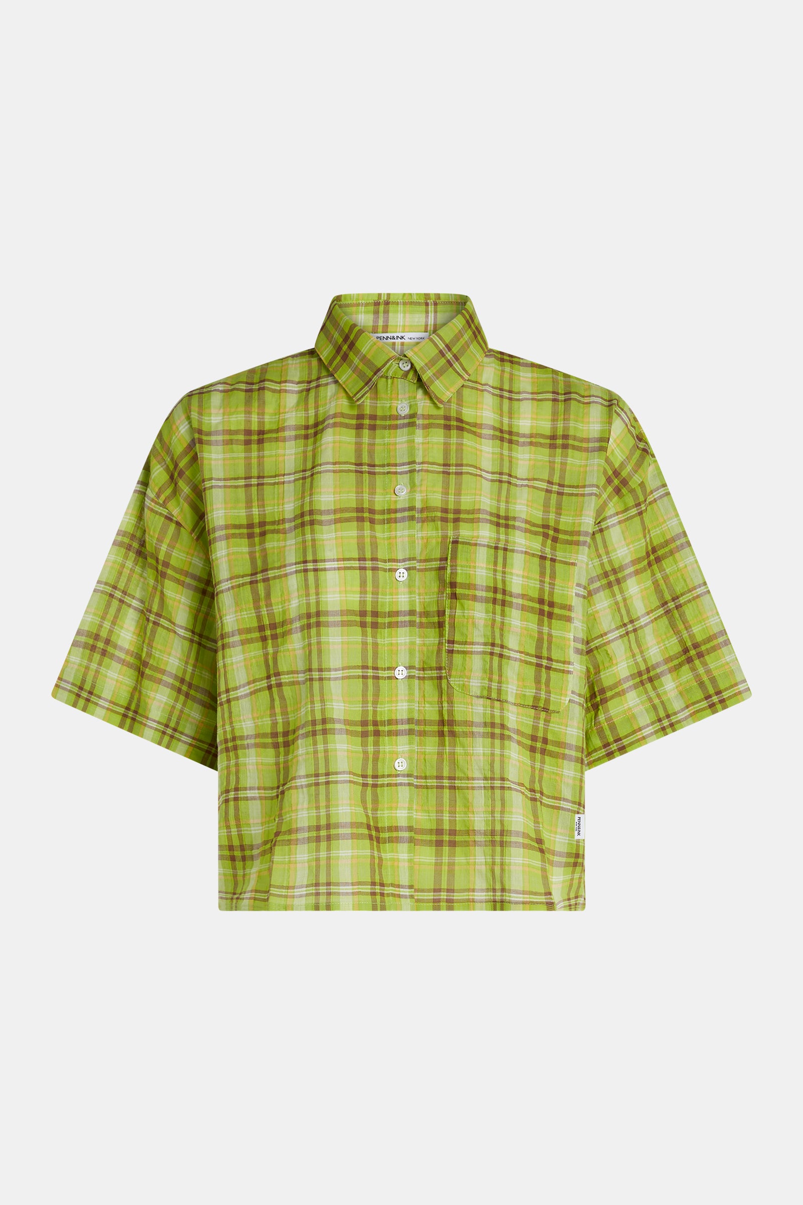 BLOUSE (S26F1895LTD) SUNNY LIME CHECK