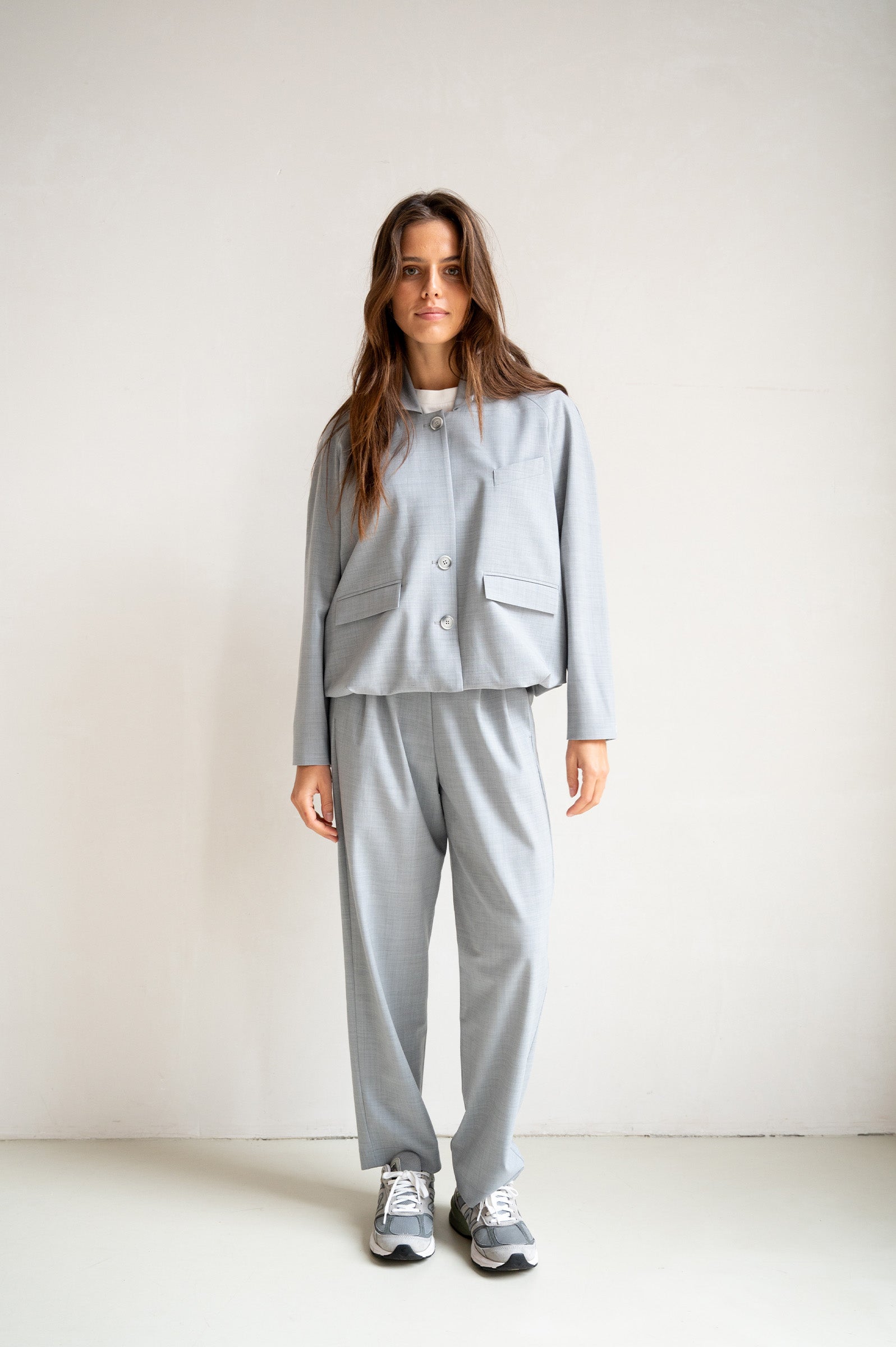 BLAZER (S26N1690) GREY MELANGE