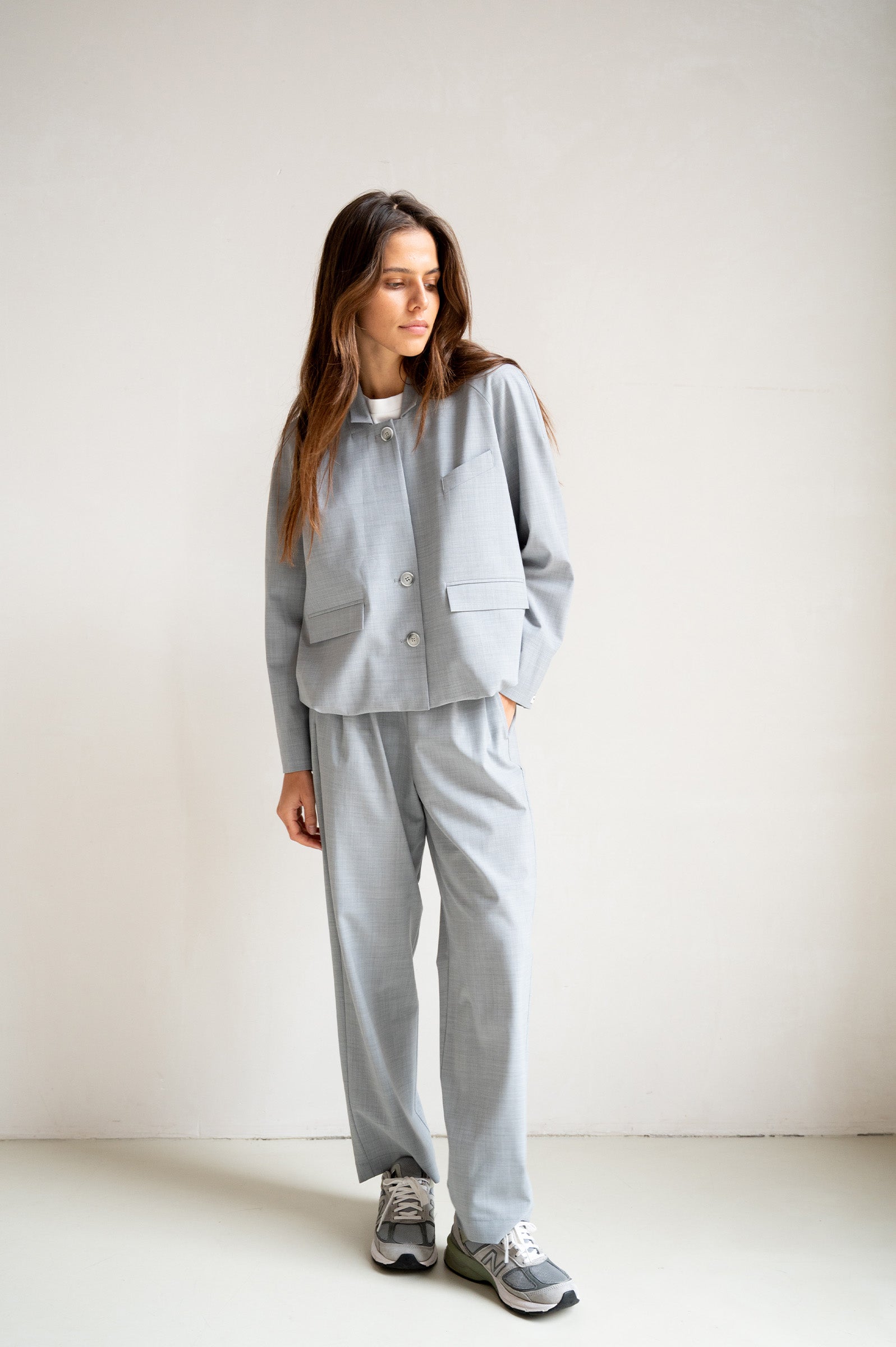 BLAZER (S26N1690) GREY MELANGE