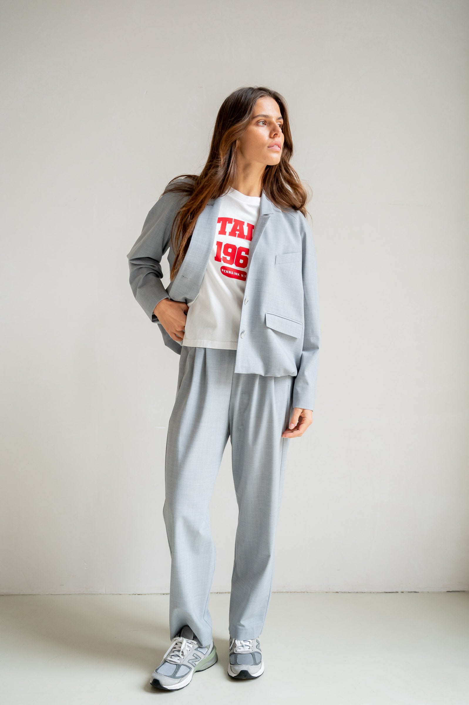 BLAZER (S26N1690) GREY MELANGE