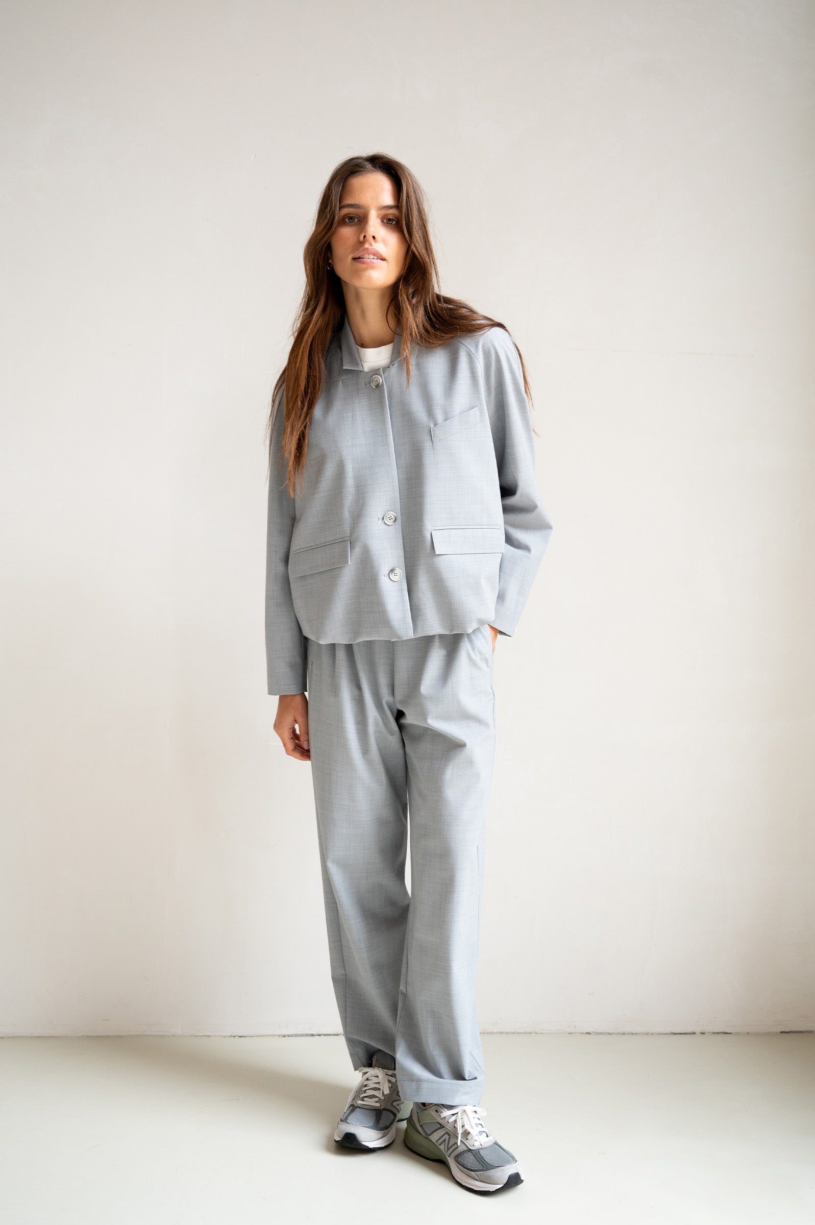 TROUSERS (S26N1721) GREY MELANGE