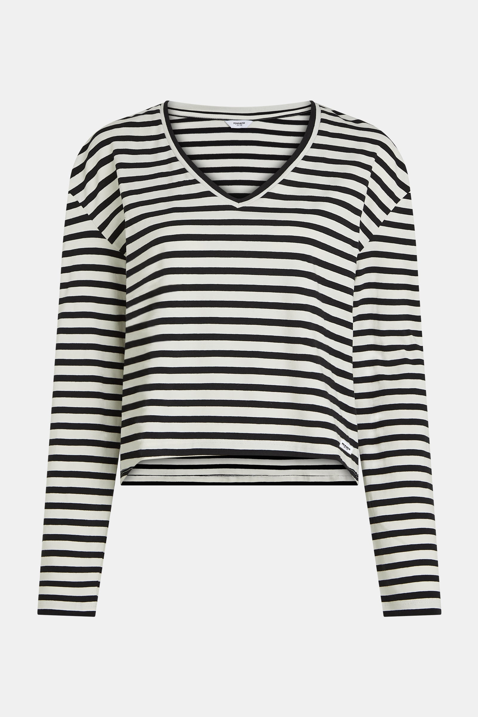 LONGSLEEVE STRIPE (S26T1249) ECRU - BLACK