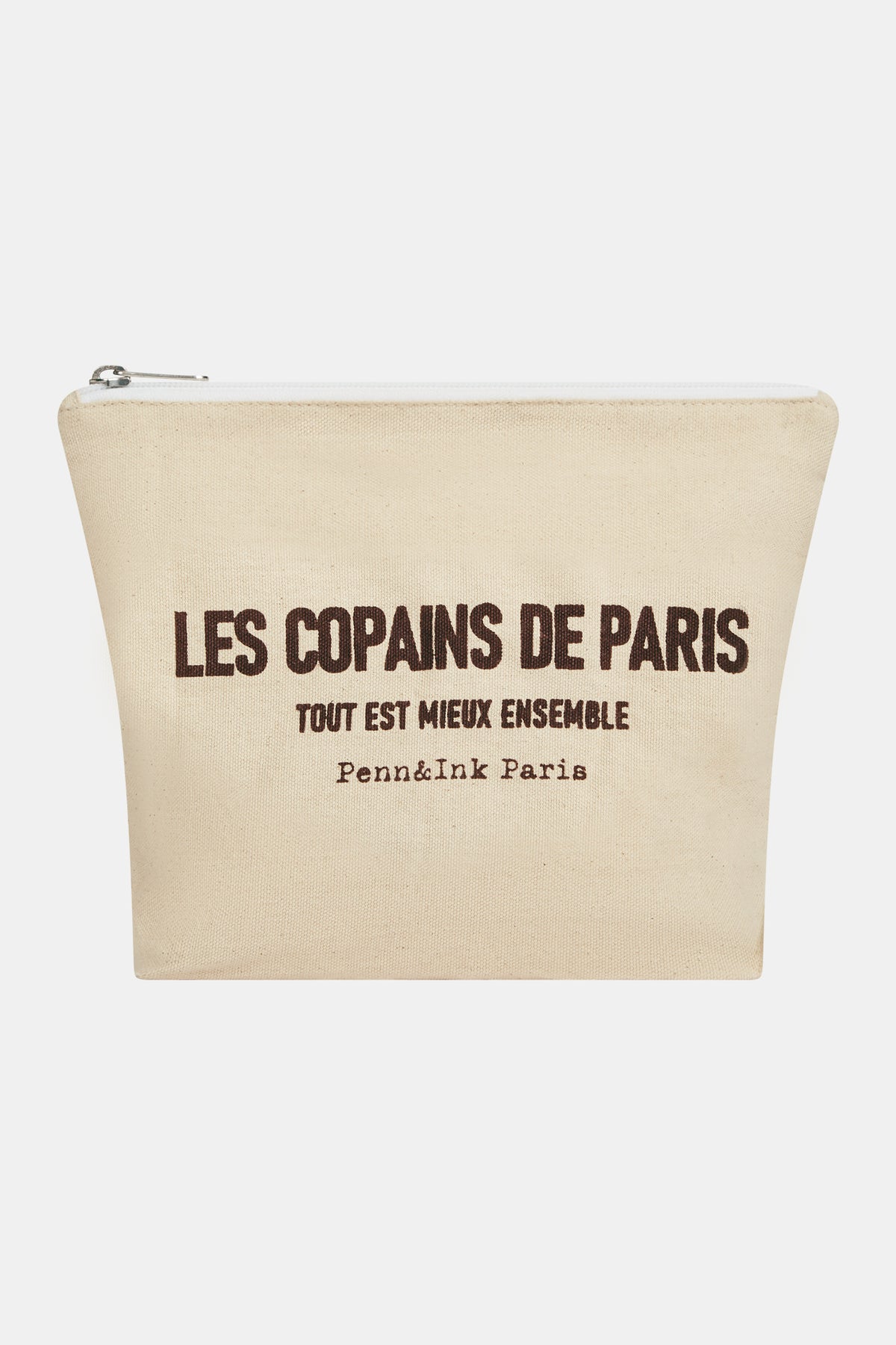 LES COPAINS DE PARIS POUCH (S27Q030) OLD LINEN - AUBERGINE