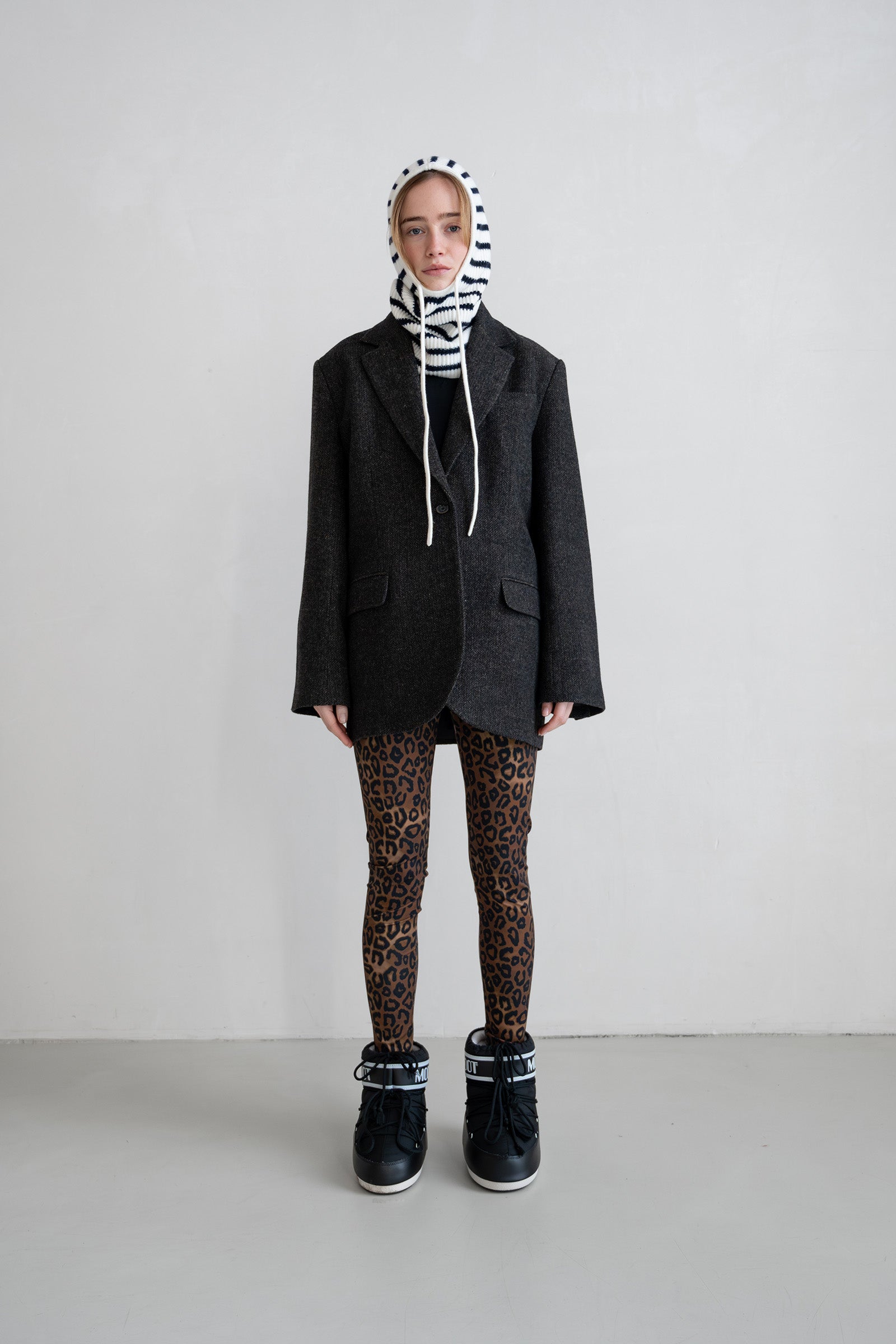 BALACLAVA STRIPE (W25B357) ECRU - NAVY