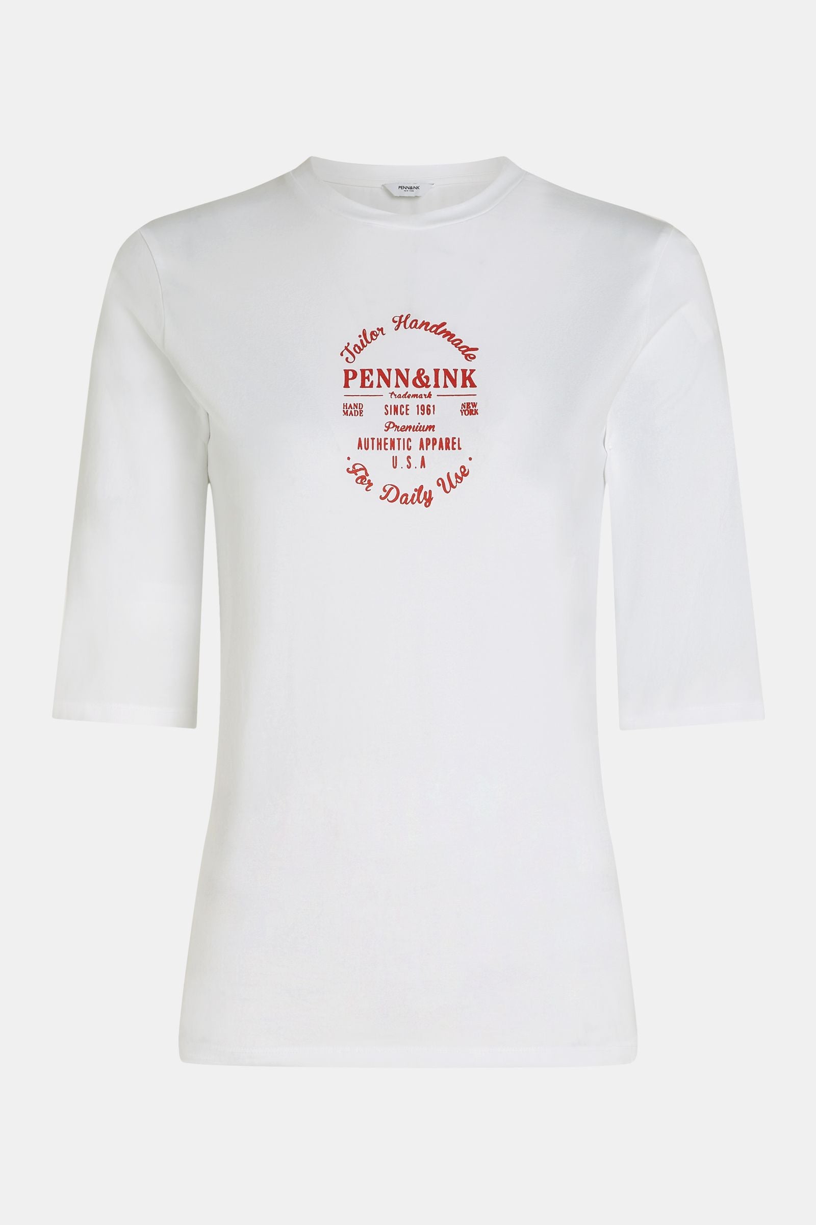 T-shirt Print (W23T1039LTD) White - Red | Penn&Ink