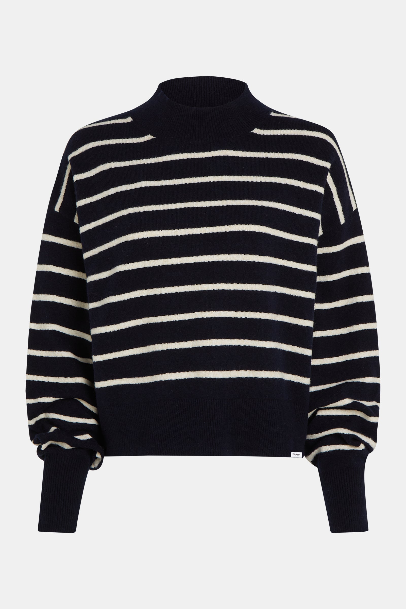 JUMPER STRIPE (W24B300LTD) NAVY - CREAM