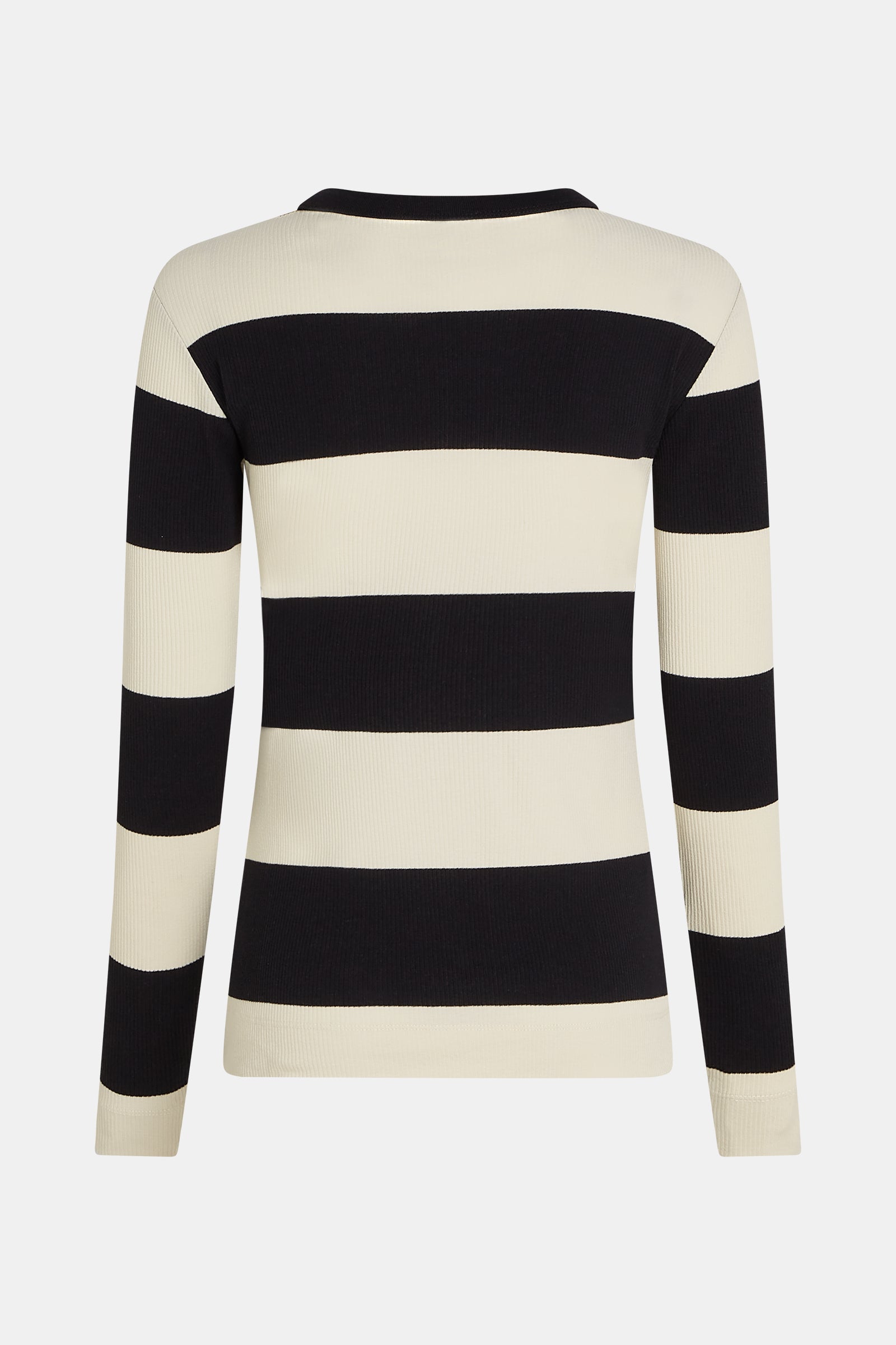 LONGSLEEVE BIG STRIPE (W24F1545-A) VANILLA - BLACK