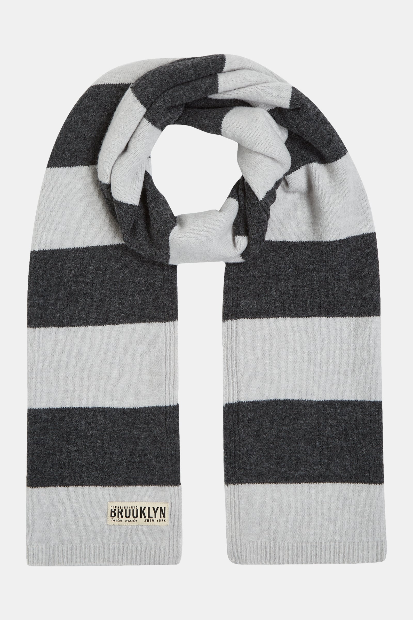 SCARF STRIPE (W24L229) ANTRA - GREY