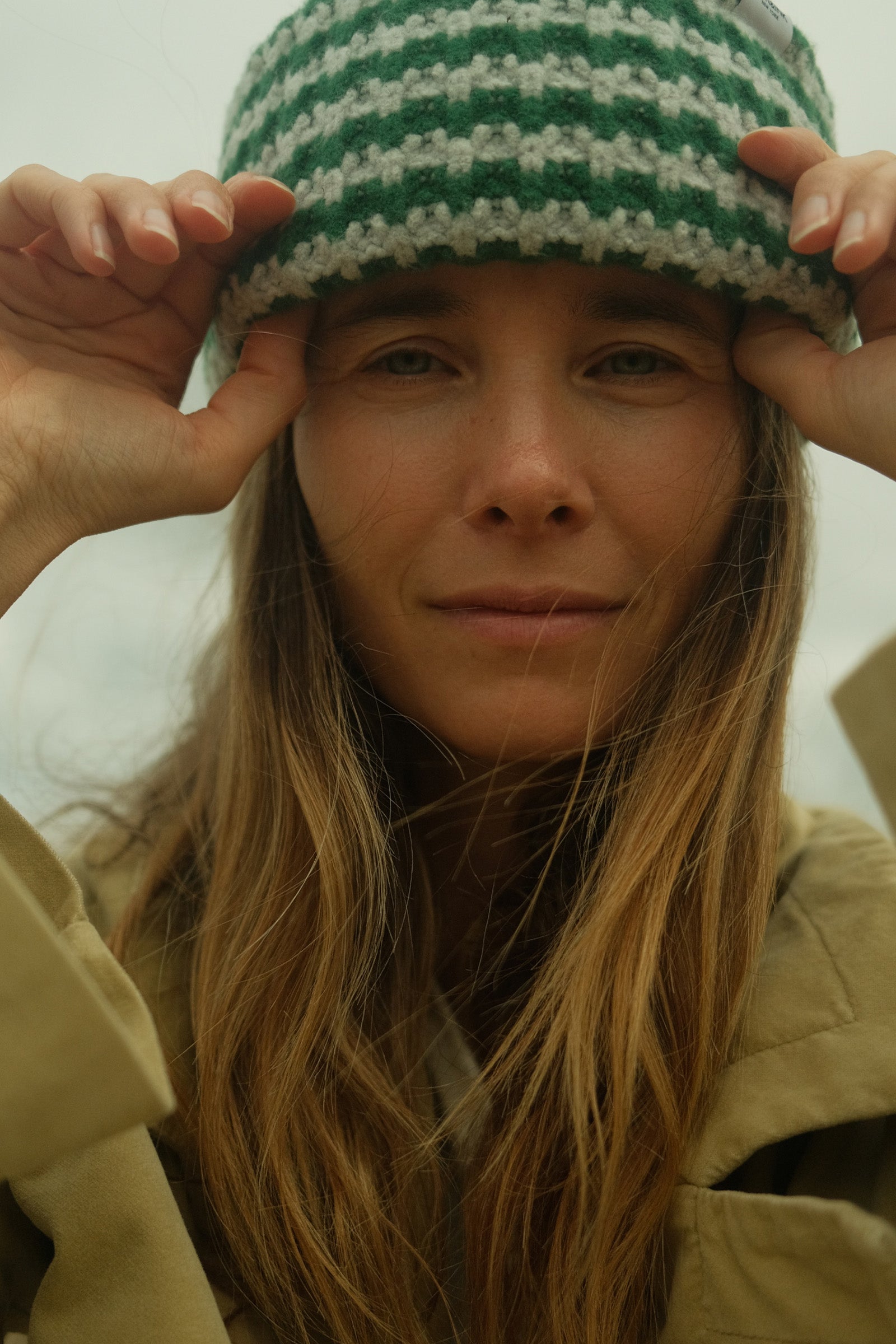 HAT STRIPE (W25B374LTD) GREEN