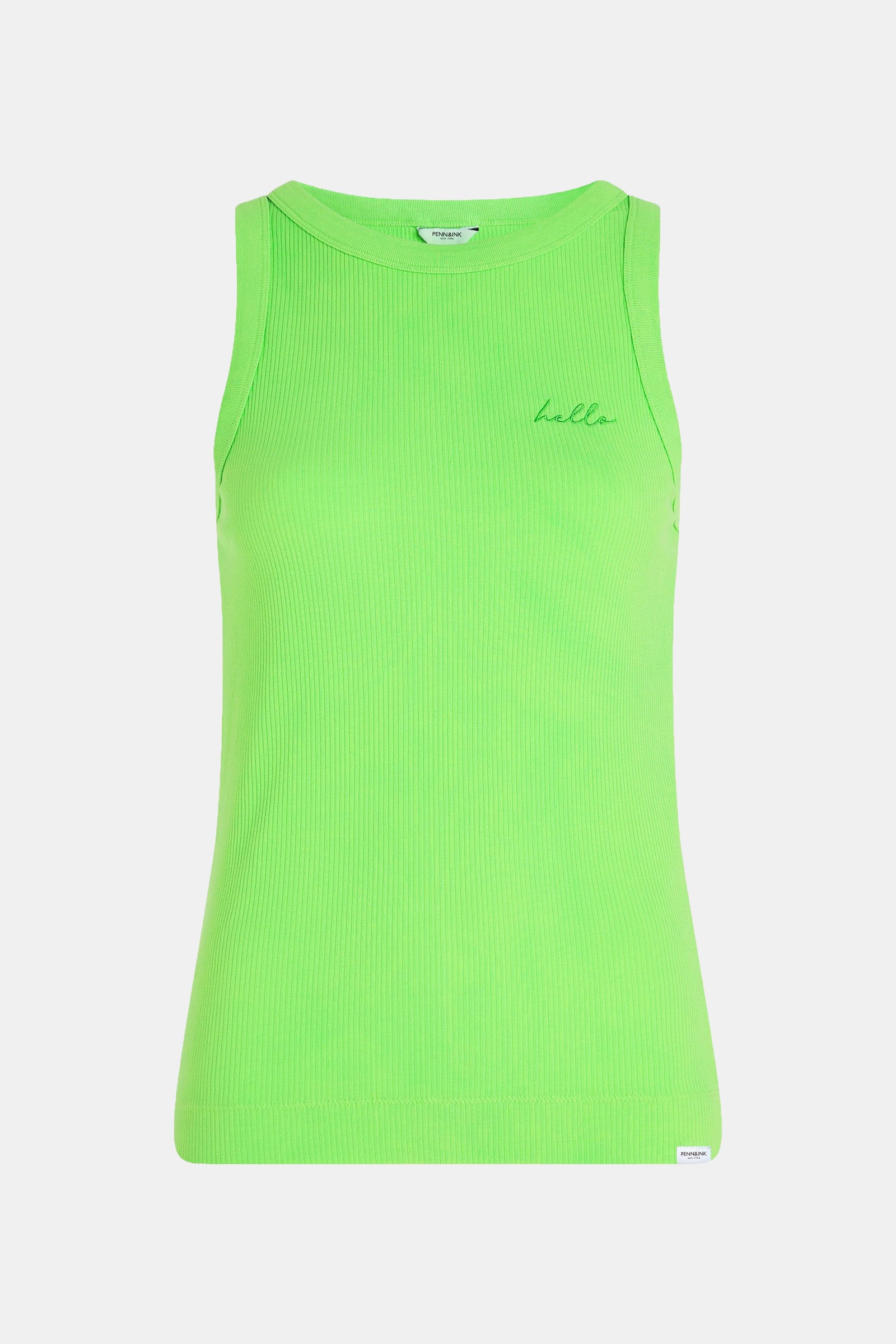 SINGLET EMBROIDERY (W24F1520) VIVID GREEN