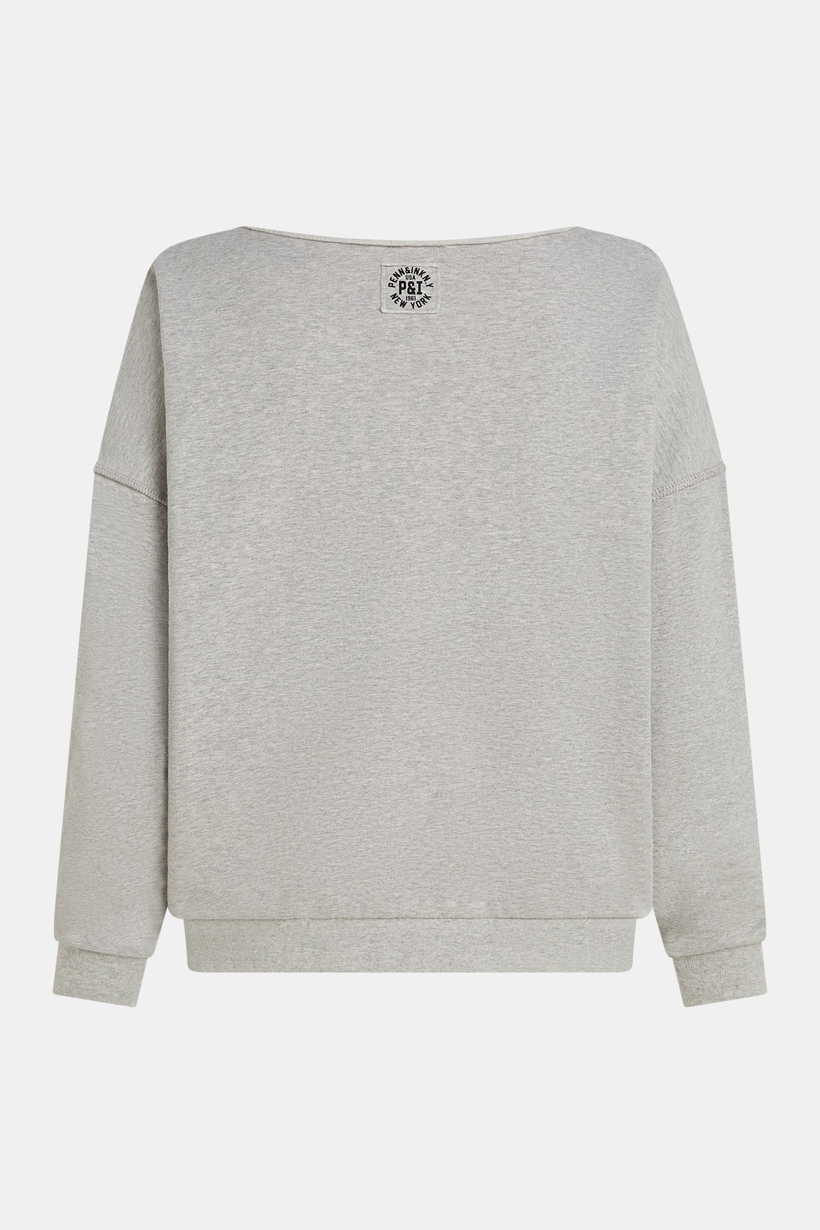 SWEATER PRINT (W25F1703) GREY MELANGE - BLACK