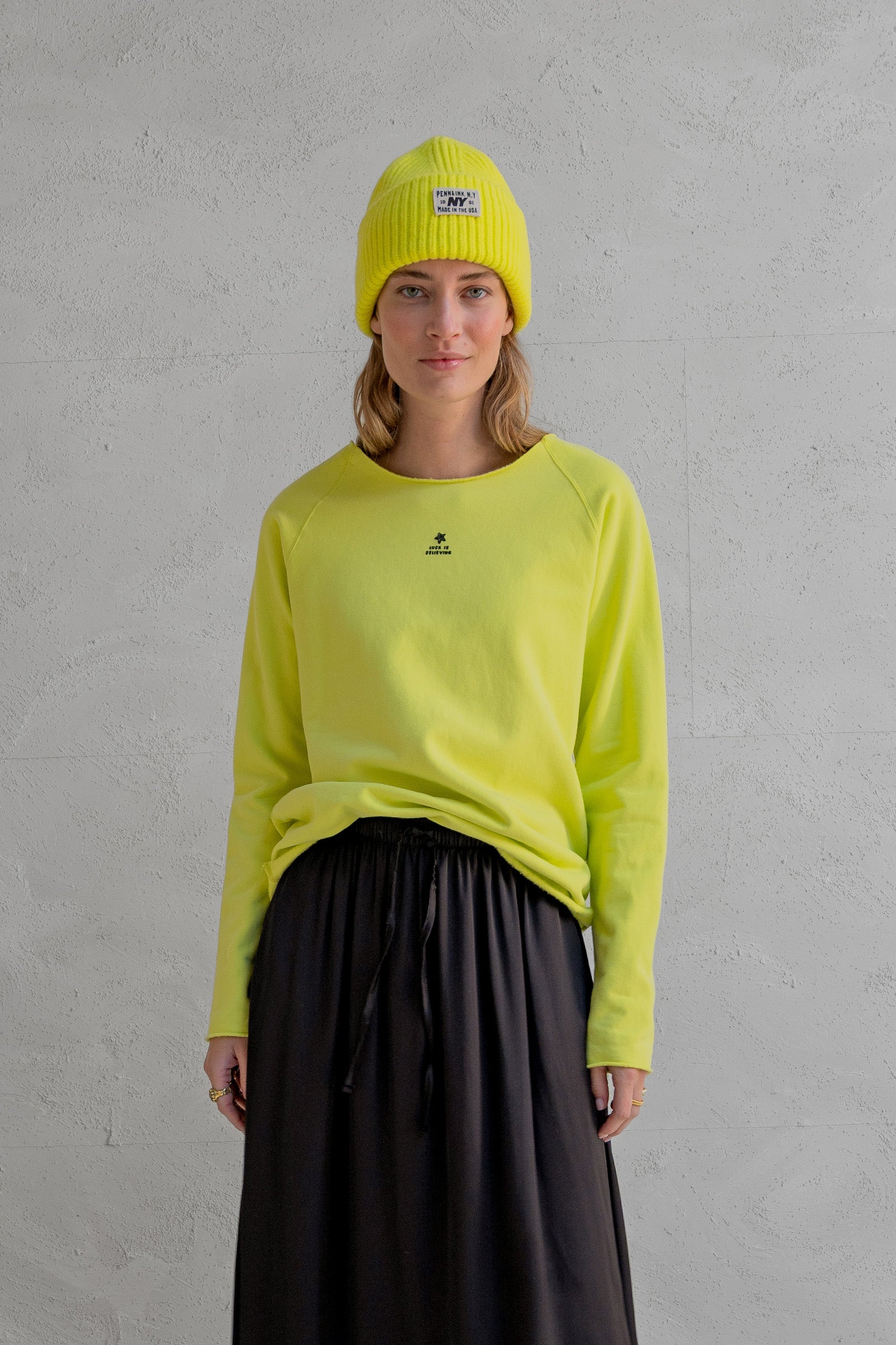 SWEATER PRINT (W25F1704) ELECTRIC - BLACK