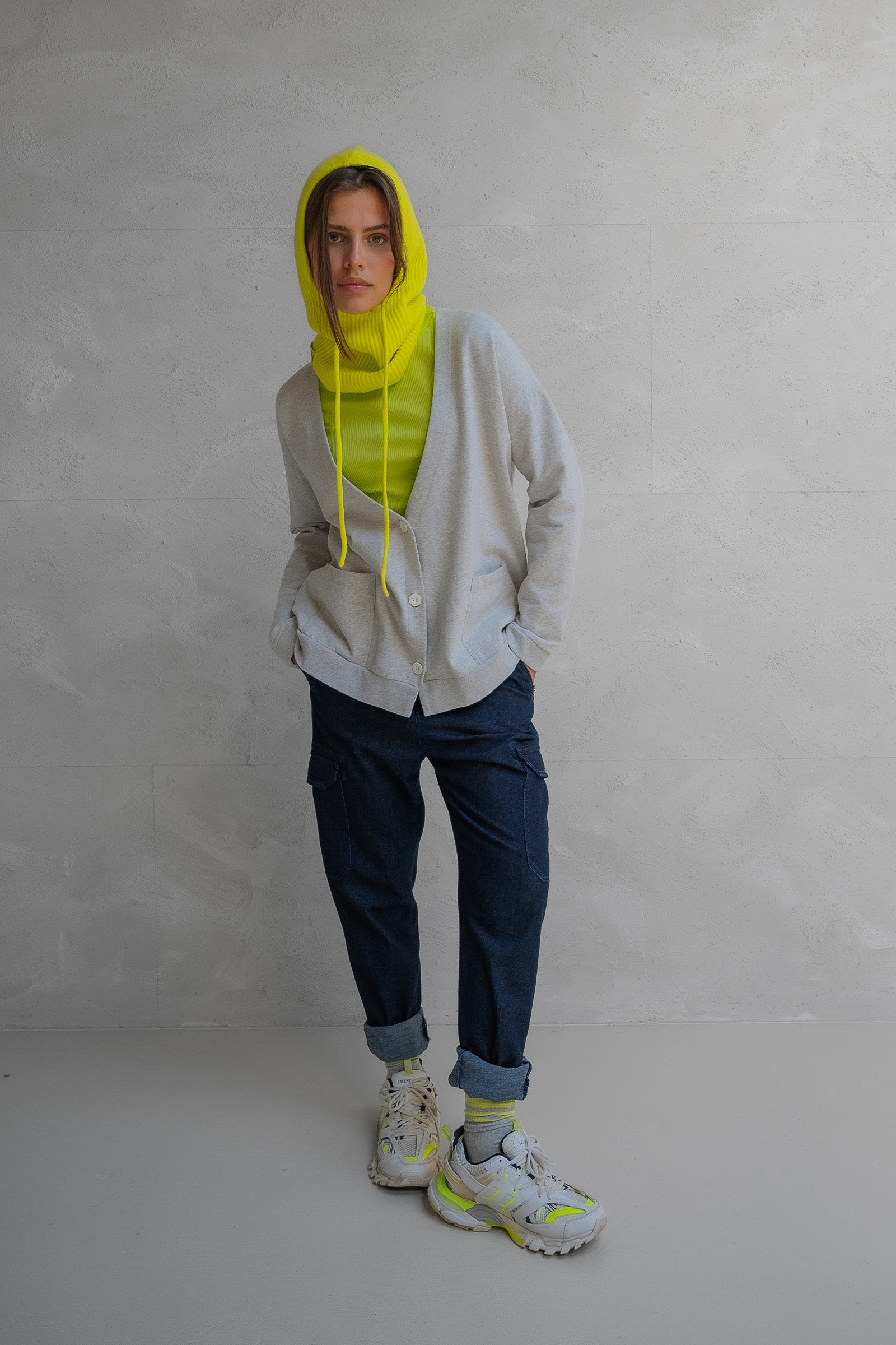 CARDIGAN (W25F1710) GREY MELANGE