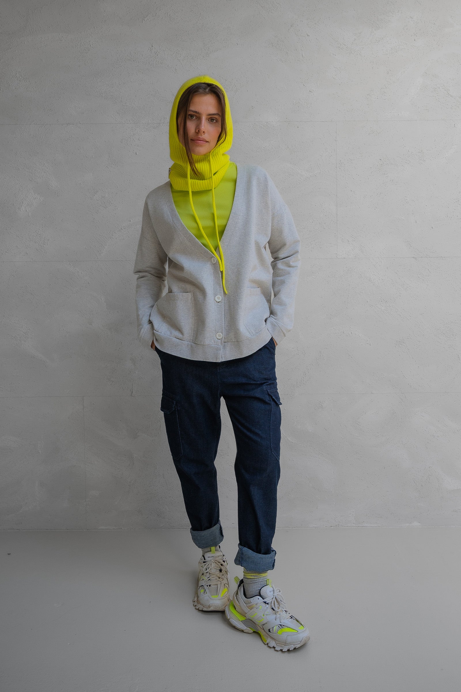 CARDIGAN (W25F1710) GREY MELANGE